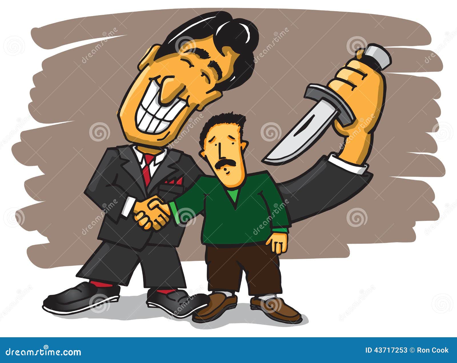 Back Stabbing Businessman Stock Illustration - Image: 43717253