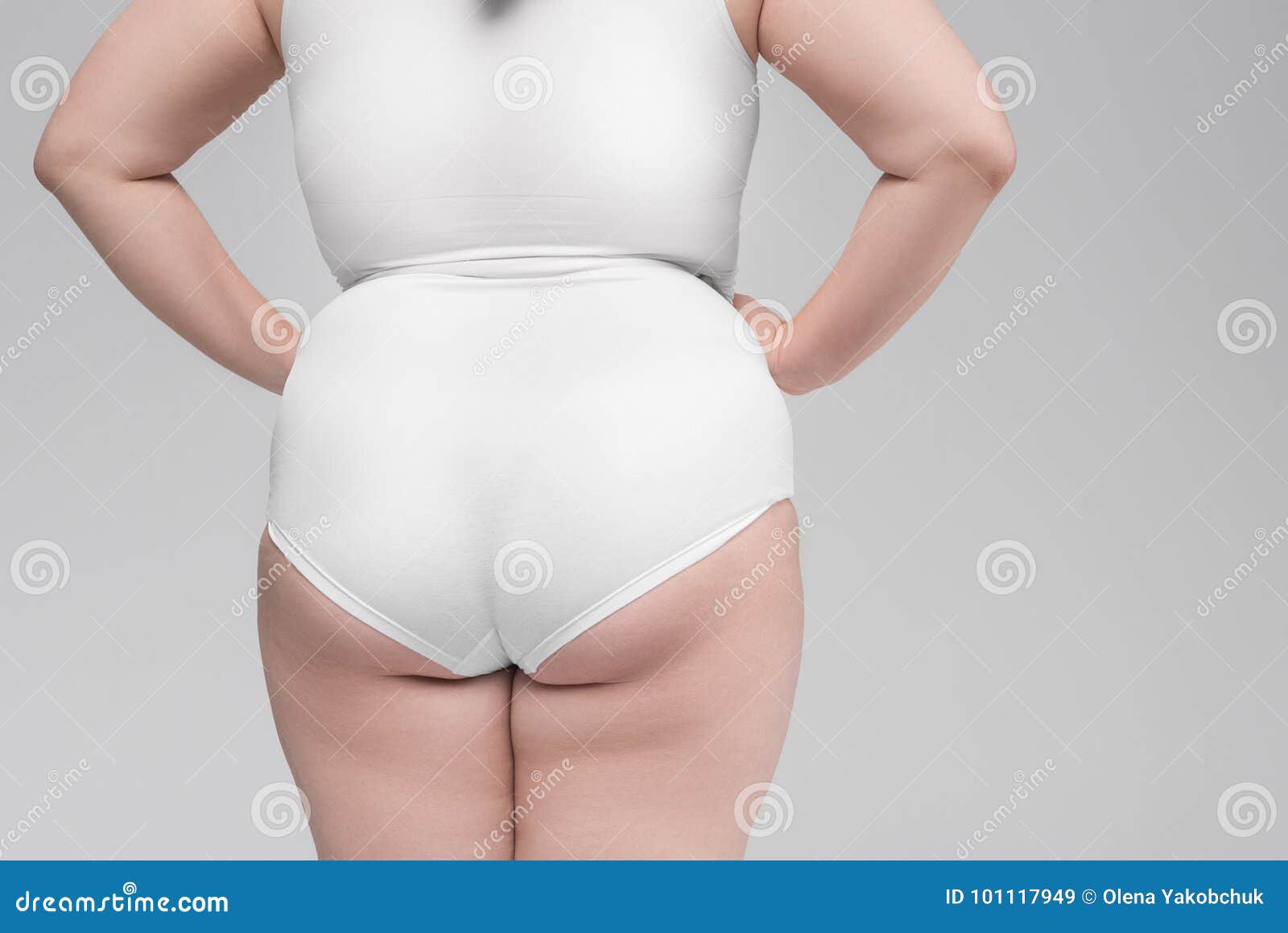 Back of Thick Girl Posing in Underwear Stock Image - Image of
