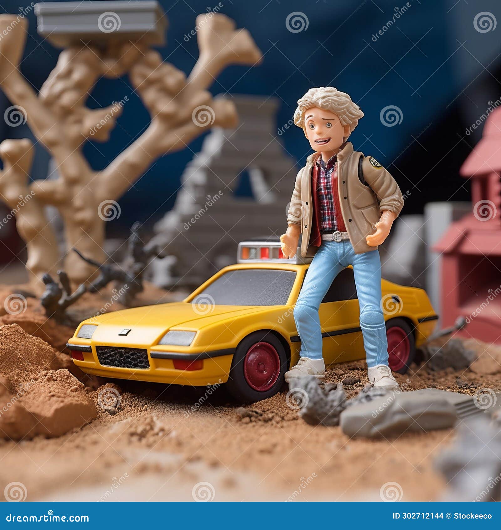 back to the future movie figures: firecore style, sony alpha a7 iii, richly layered
