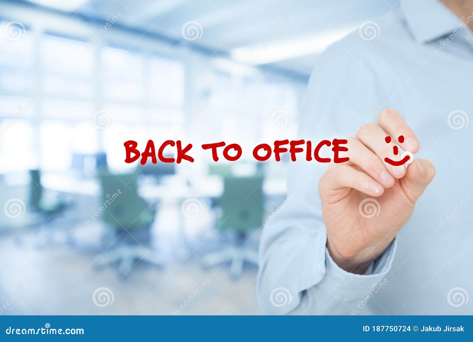 Back To Office after Covid-19 Stock Photo - Image of motivation, speech:  187750724