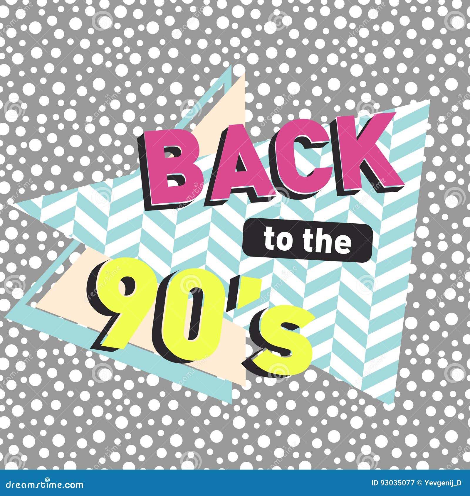 back to the 90s. seamless dotted pattern and herringbone pattern. retro poster