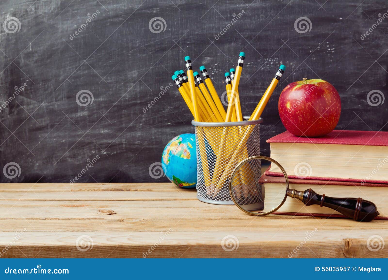back to school background with teachers objects over chalkboard