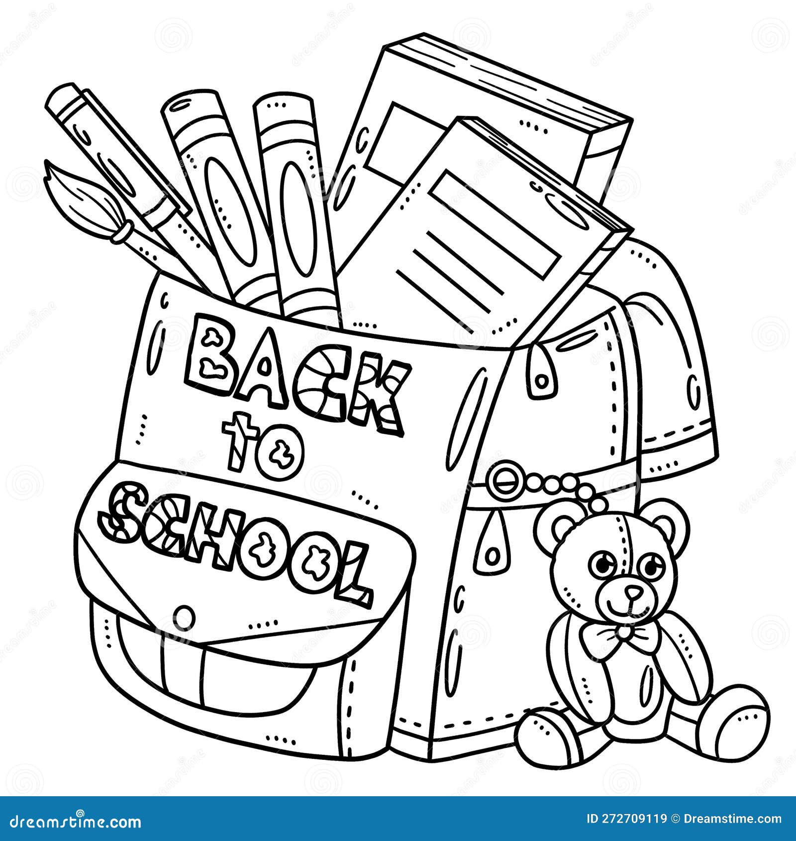 Backpack in continuous line drawing style. Rucksack black line sketch on  white background. School bag for kindergarten student. Back to school,  educat Stock Vector Image & Art - Alamy