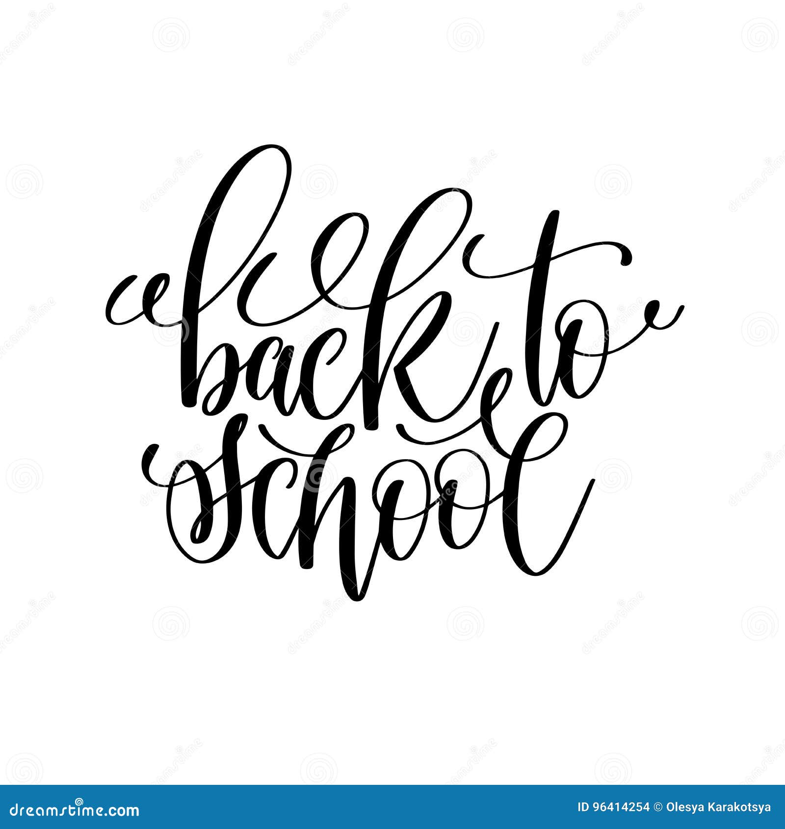 Back to school - lettering calligraphy phrase Vector Image