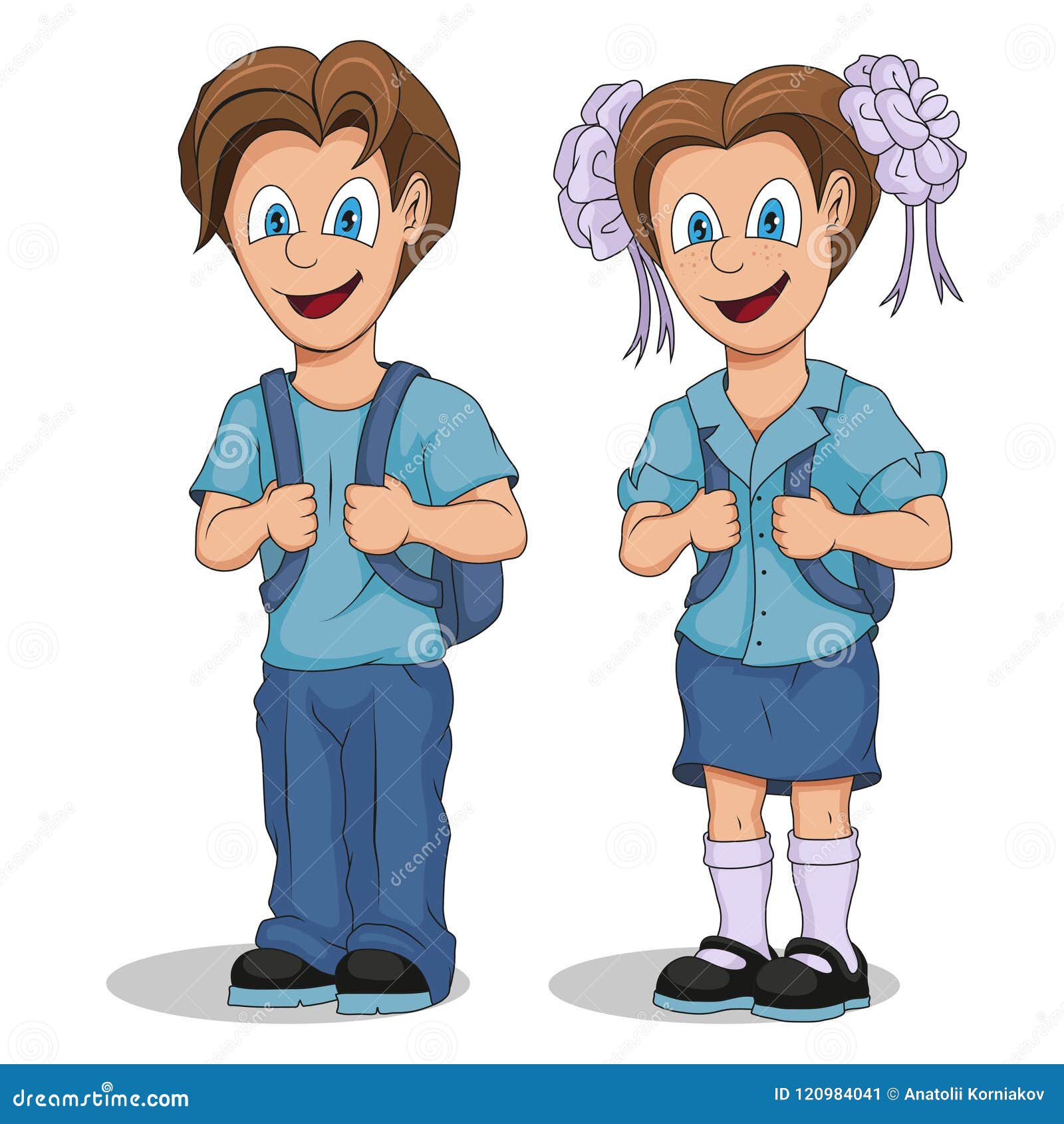 Back To School. Cartoon School Boy and the Girl. Hand Drawing of Student with a Backpack. School Kids Concept Stock Vector - Illustration of hand, banner: 120984041 Back To School. Cartoon School Boy and the Girl. Hand Drawing of Student with a Backpack. School Kids Concept Stock Vector - Illustration of hand, banner: 120984041