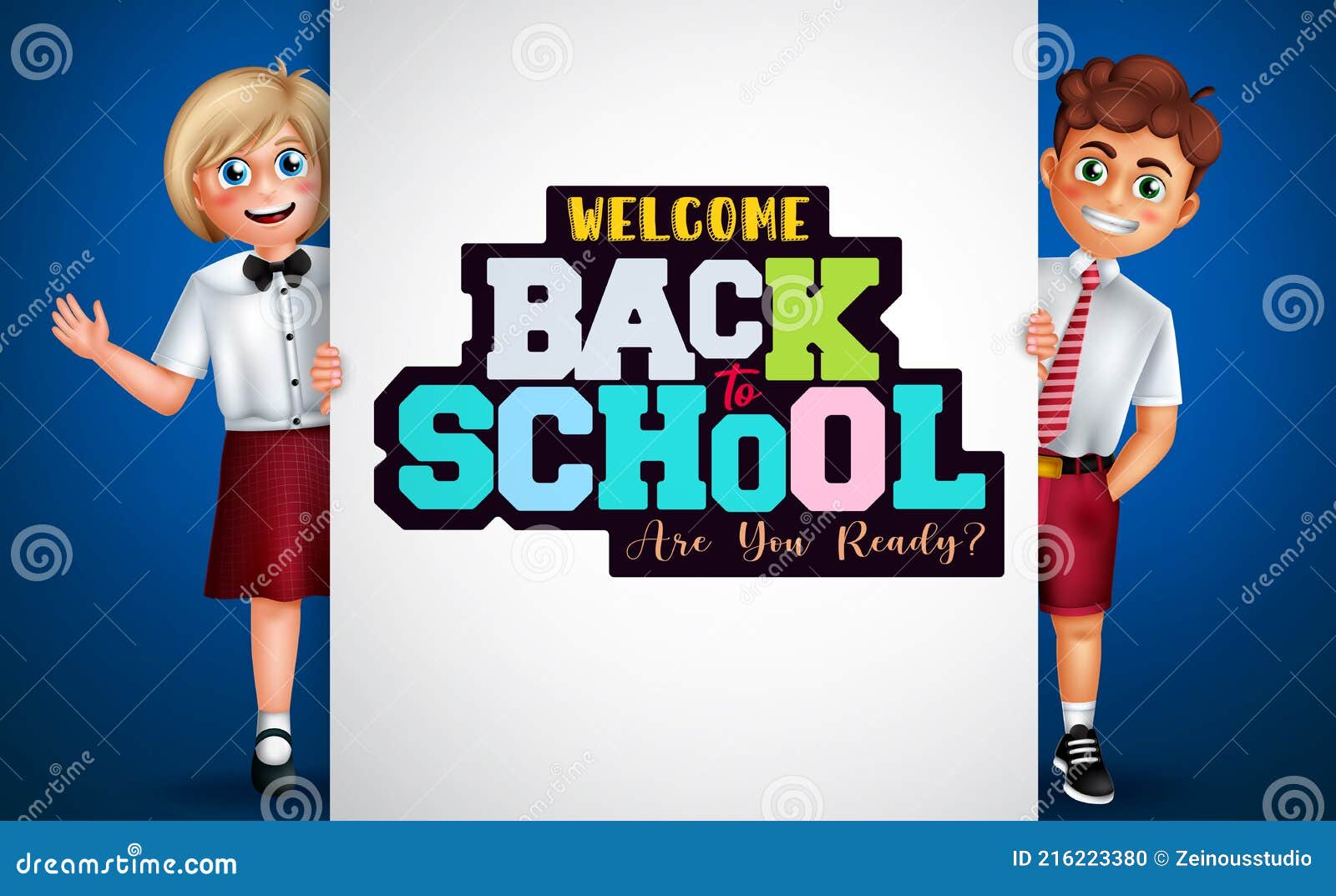 Back to school vector design. Welcome back to school text with