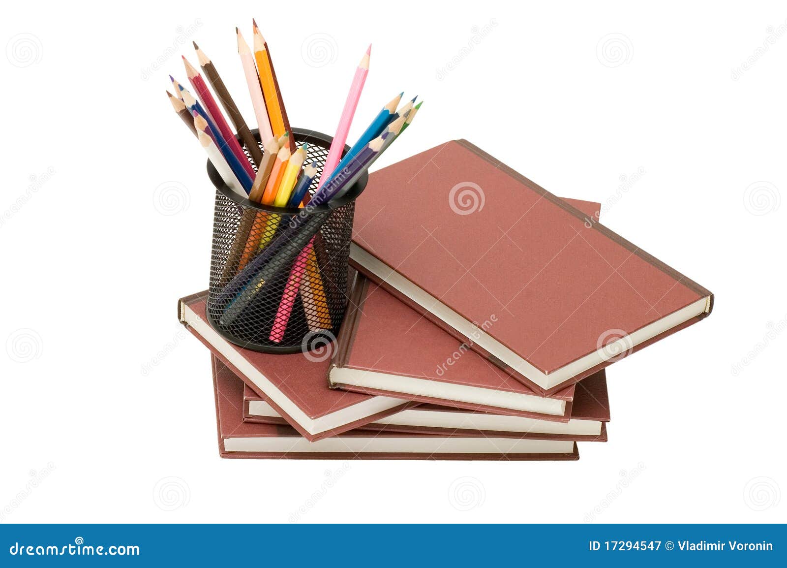 Back to school concept with books and pencils Royalty Free Stock