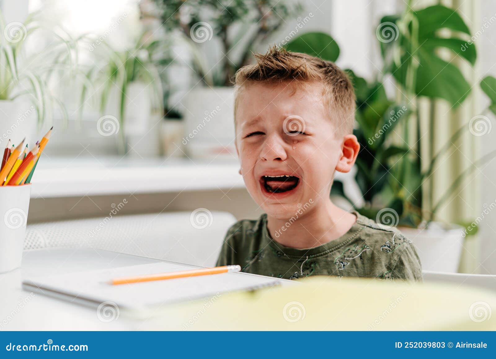 my kid cries during homework