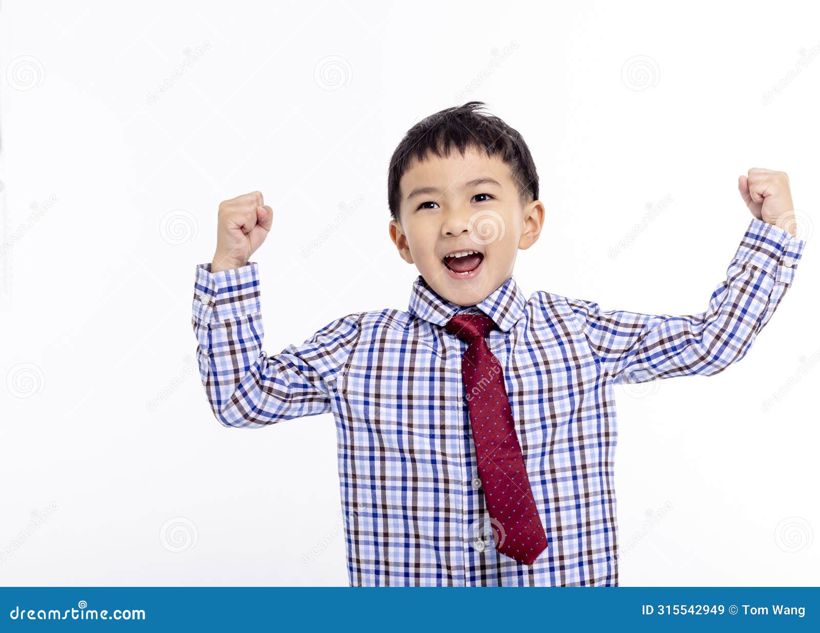 back to school. happy schoolboy student raising the arm