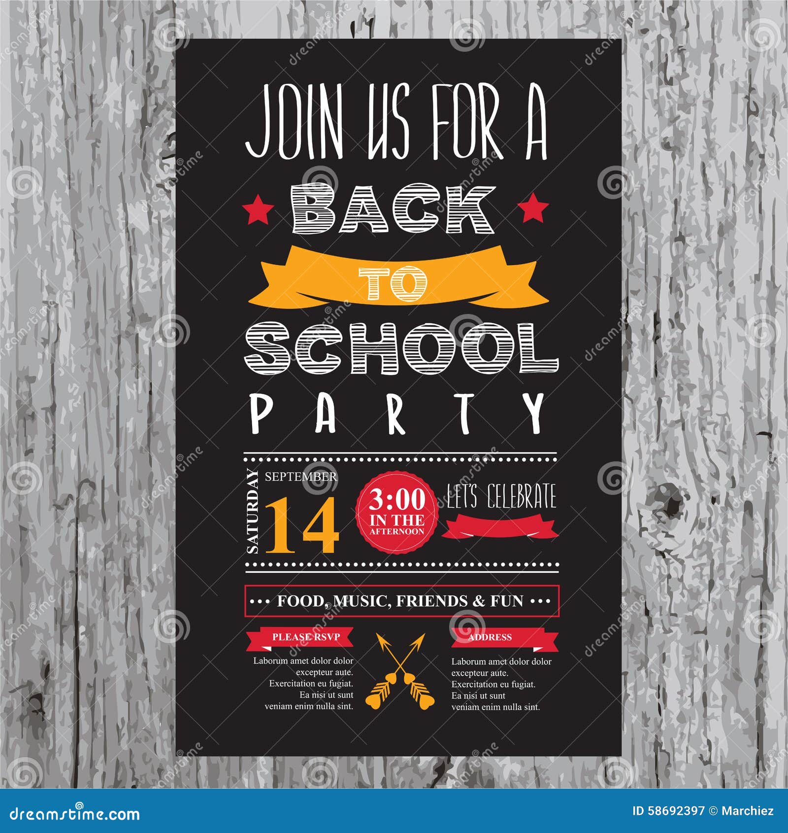 Back To School Party Invitation. Stock Vector - Illustration of Pertaining To Back To School Party Flyer Template