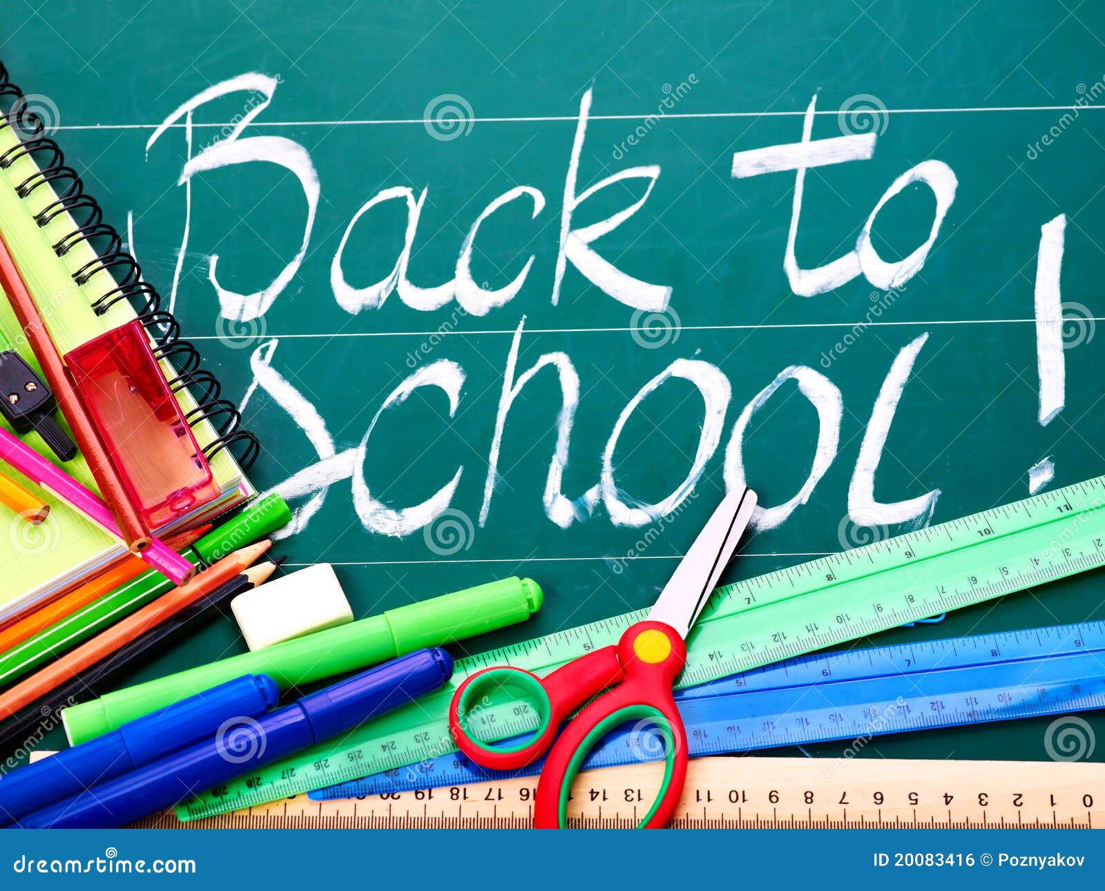 Back to school supplies. stock photo. Image of notebook 20083416