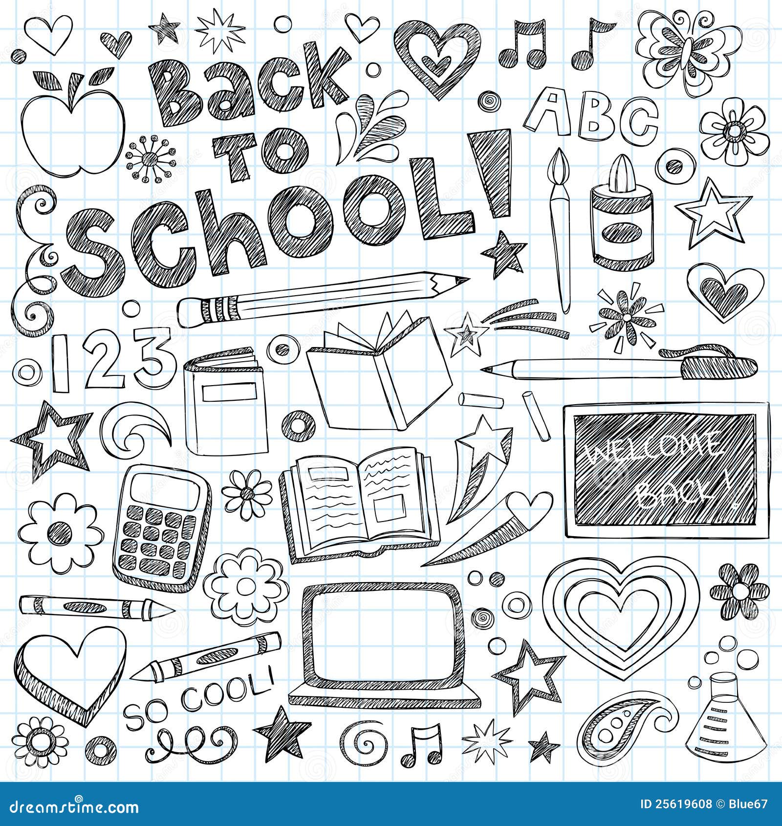 Books and school supplies design Royalty Free Vector Image