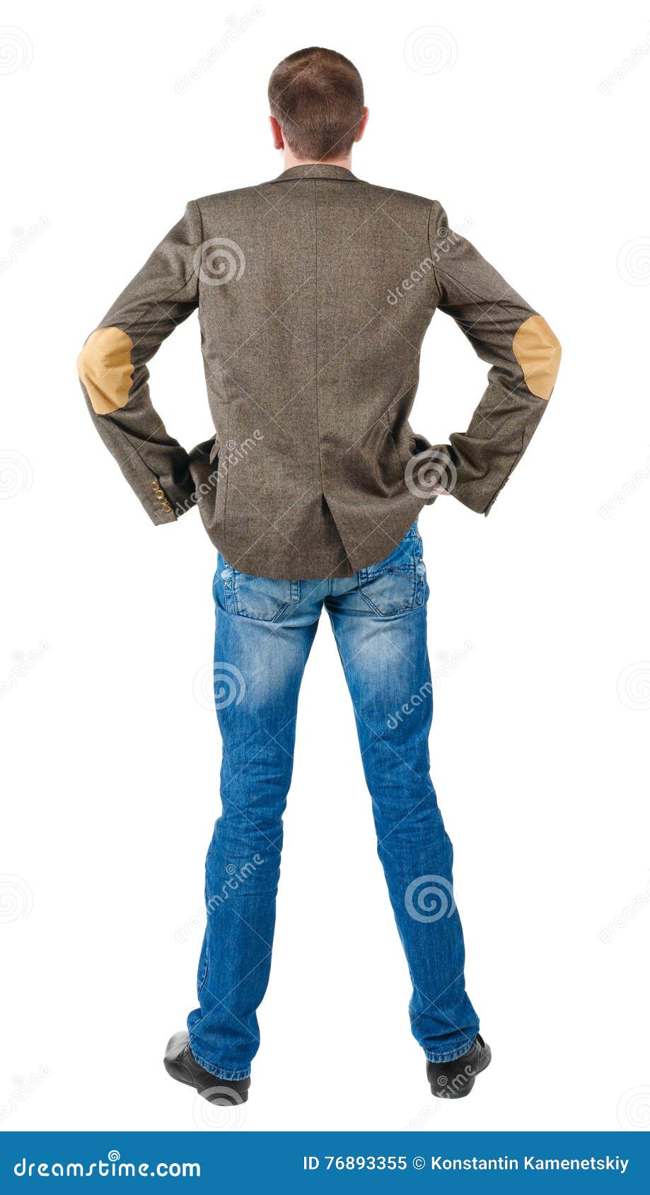 Download Back View Of Business Men In Jacket Suit . Stock Image ...