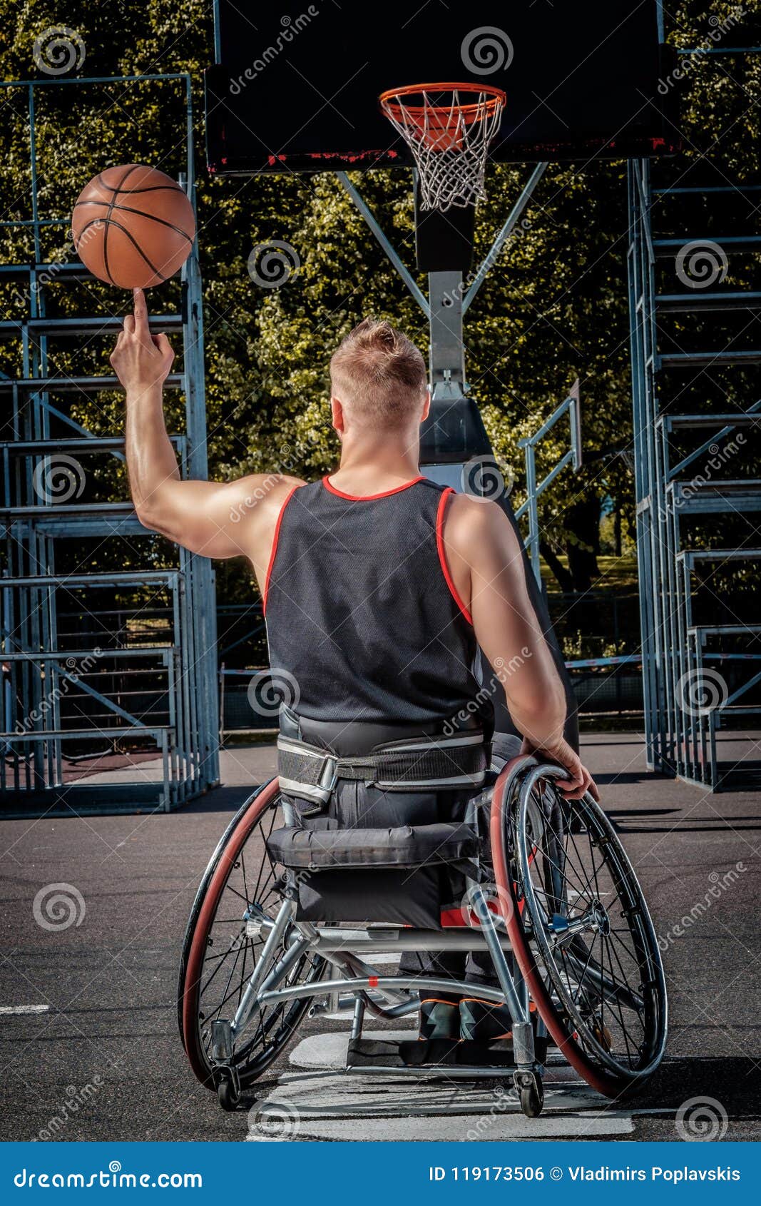 Professional Basketball Player Spinning Ball on His Finger on Studio  Background Stock Image - Image of play, fitness: 266651797