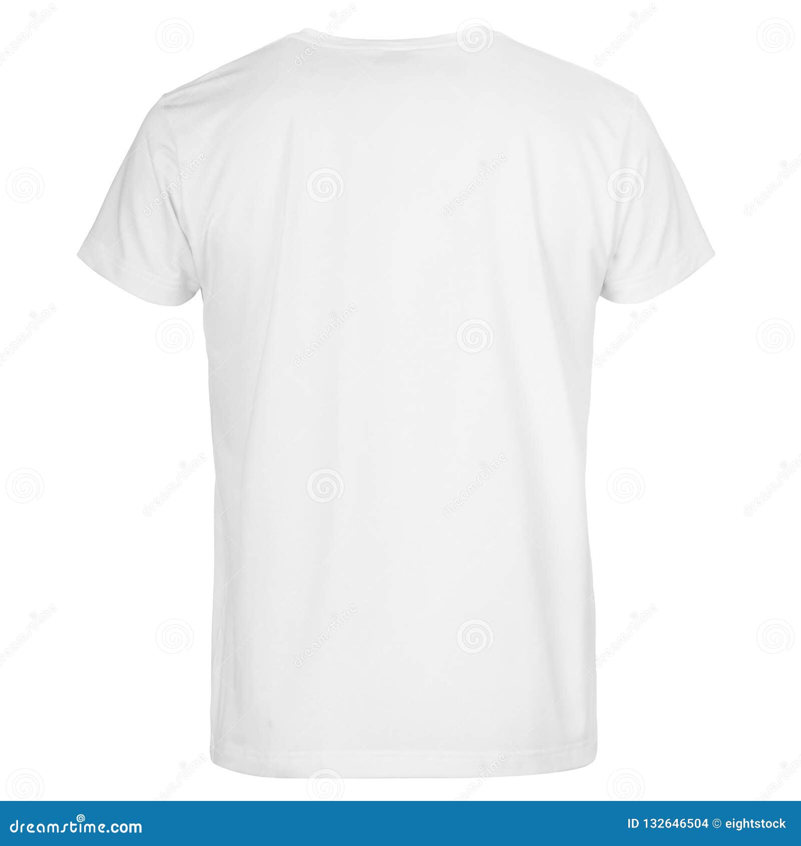 Back View of Men Cut T-shirt Isolated on White Background Stock Photo ...