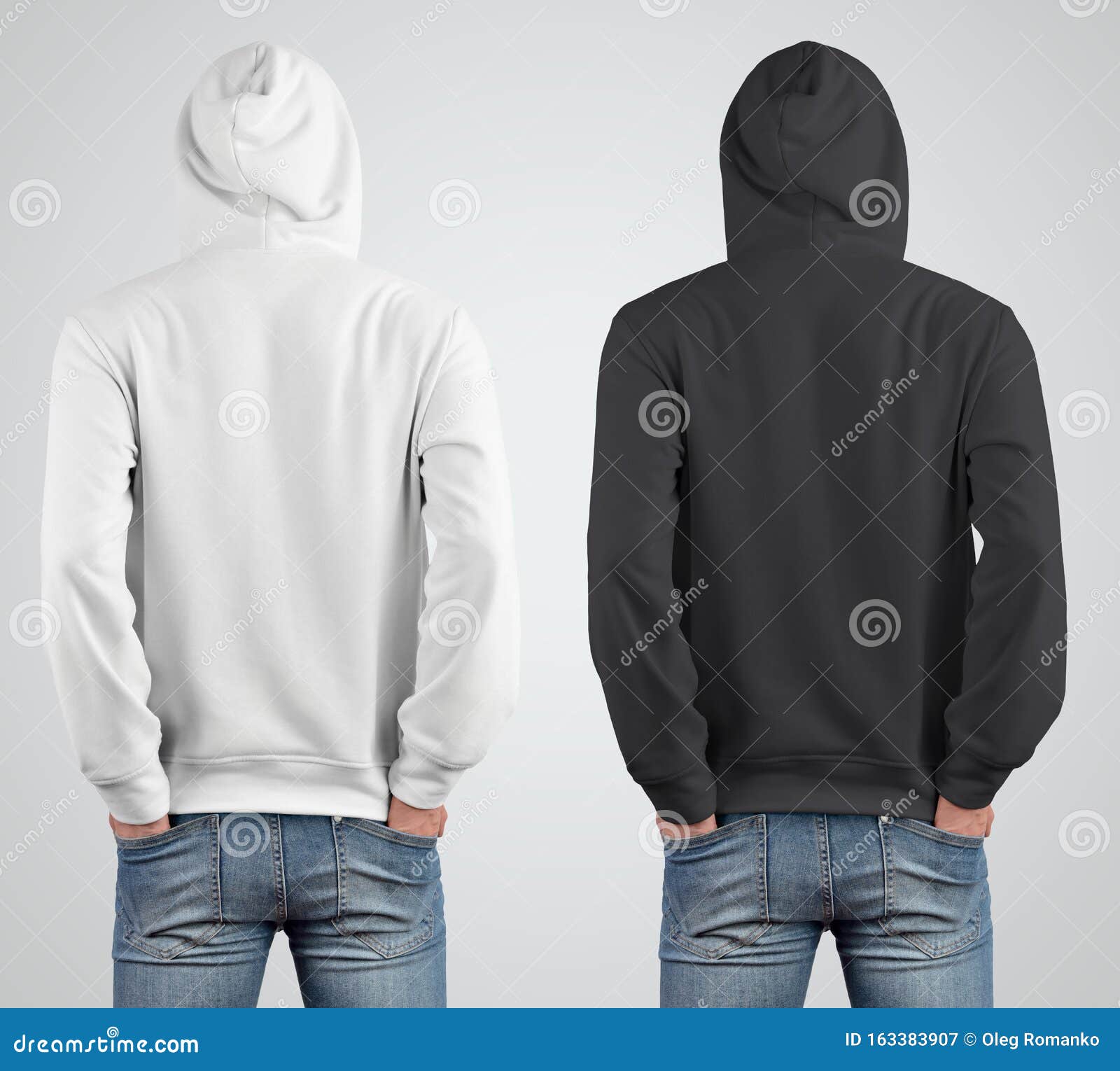 Download Back View Mockup Hoodie Template For Young Guy For ...