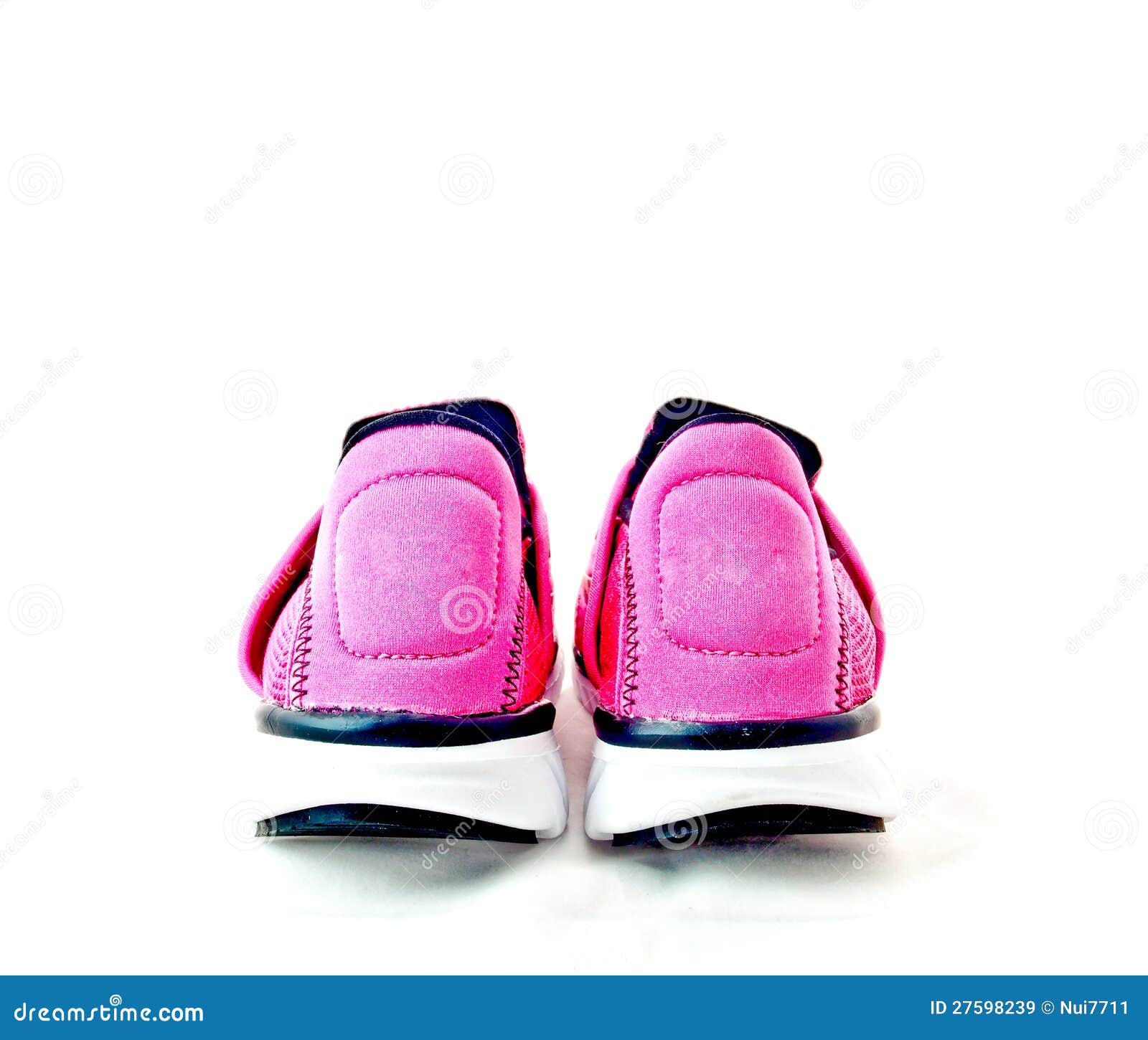 Back View of a Pair of Pink Lady Sport Shoes Stock Image - Image of ...