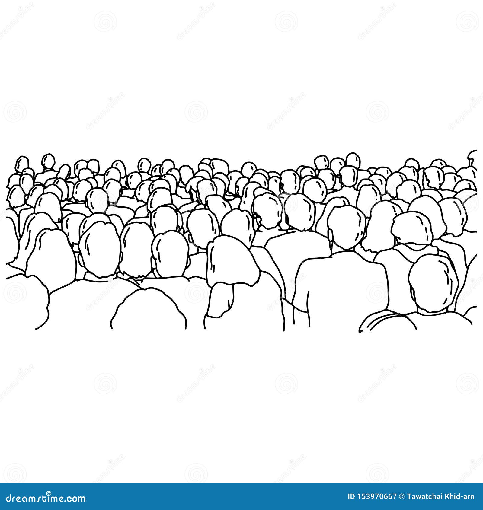 Crowd Drawing Vector Images (over 4,500)