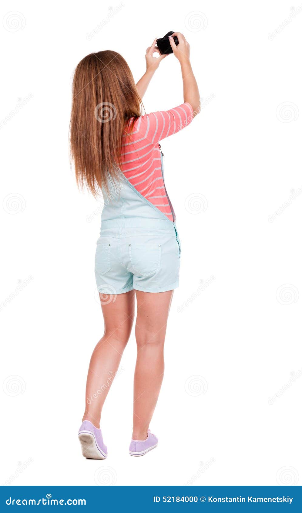 Download Back View Of Woman Photographing. Stock Photo - Image ...