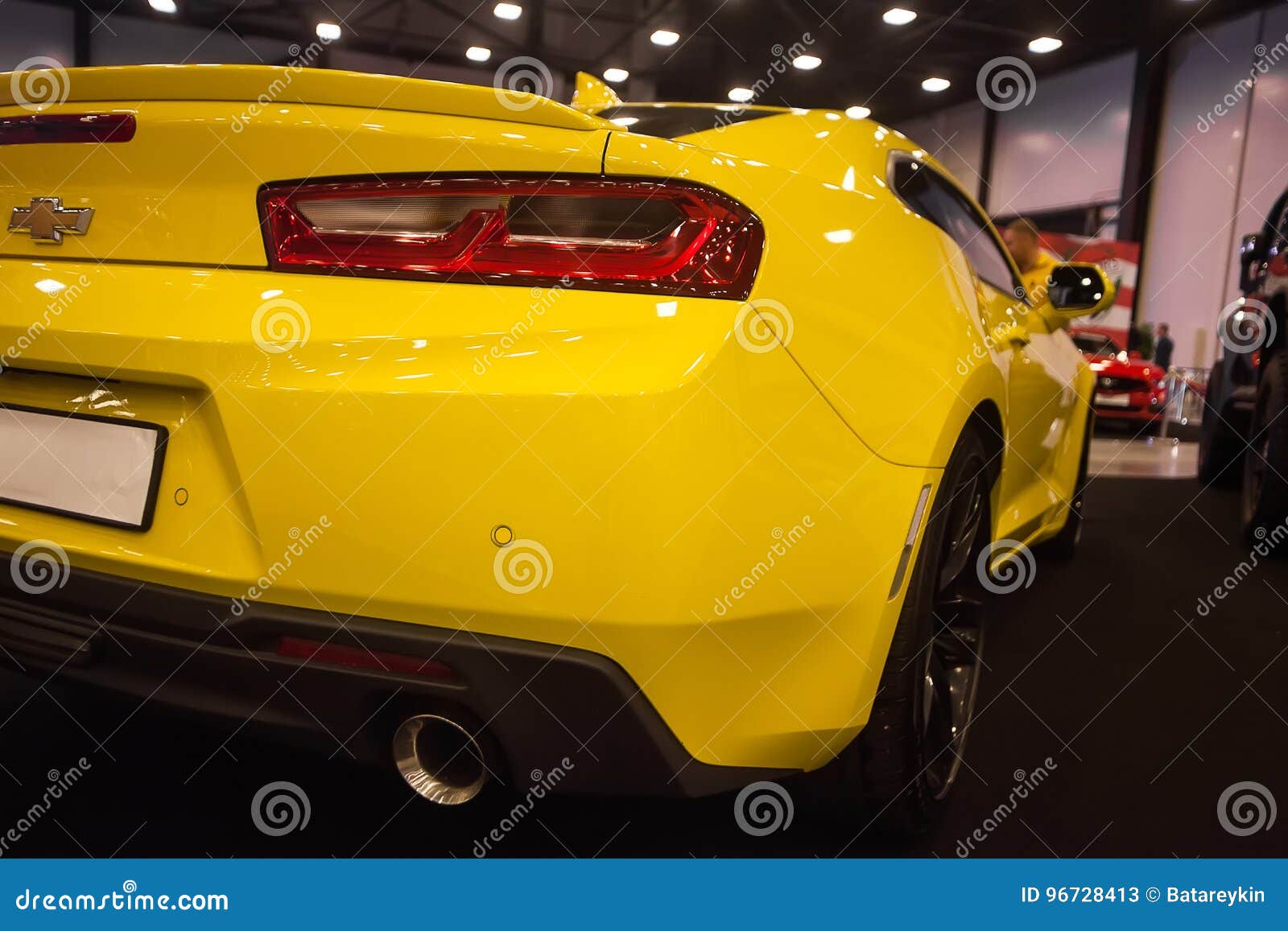 Back View of Yellow Chevrolet Camaro Editorial Stock Photo - Image of  light, salon: 96728413