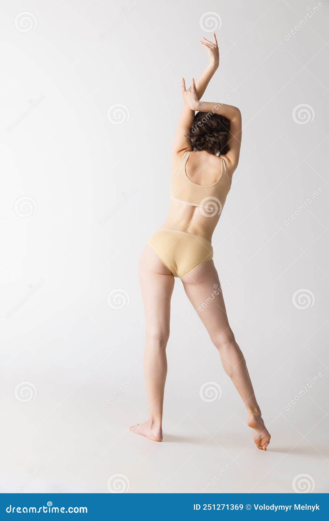 Healthy Slender Girl Posing in Underwear Stock Image - Image of