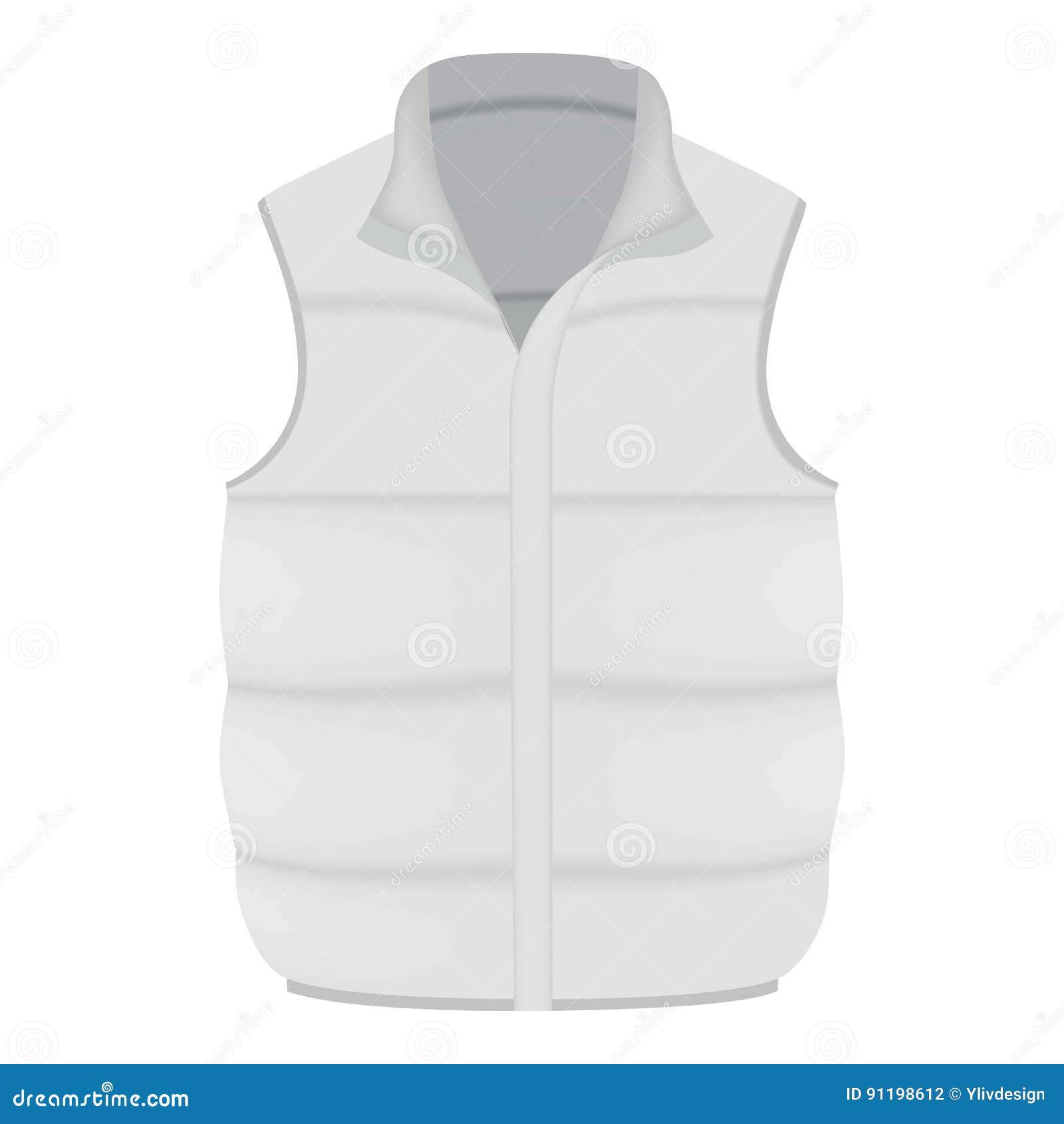 Download Back Of White Warm Vest Mockup, Realistic Style Stock ...