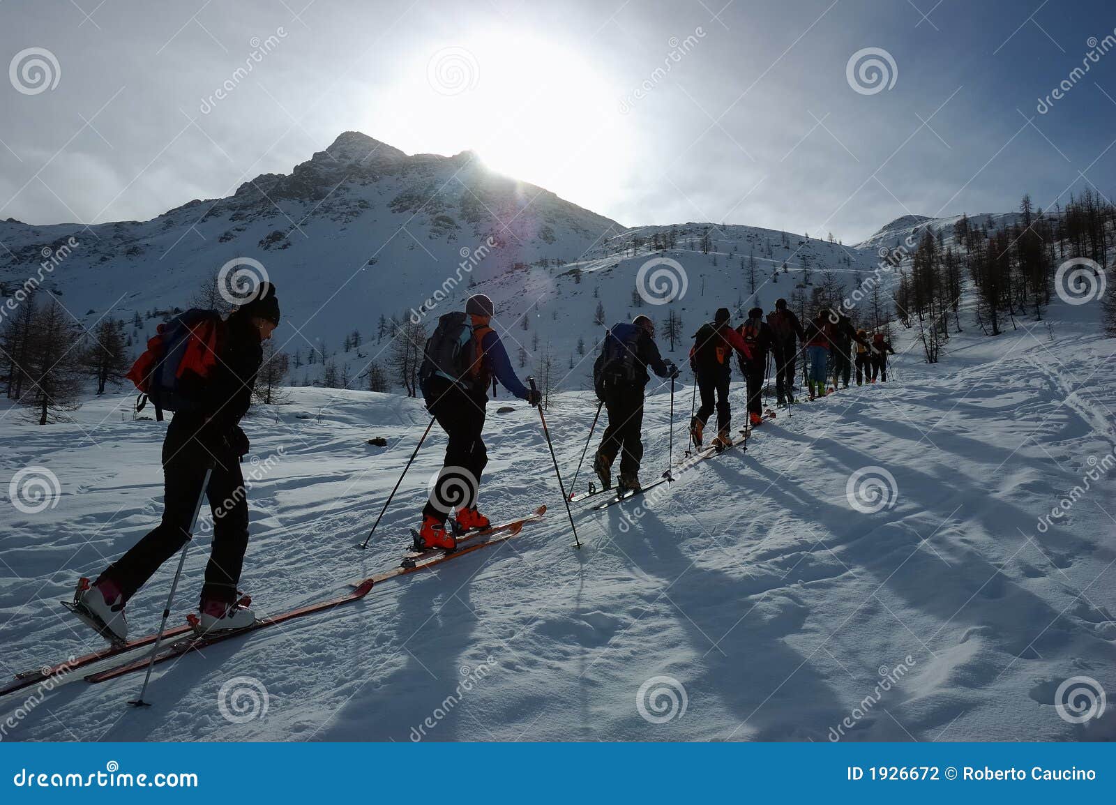 Backcountry ski touring stock photo. Image of vacation 1926672