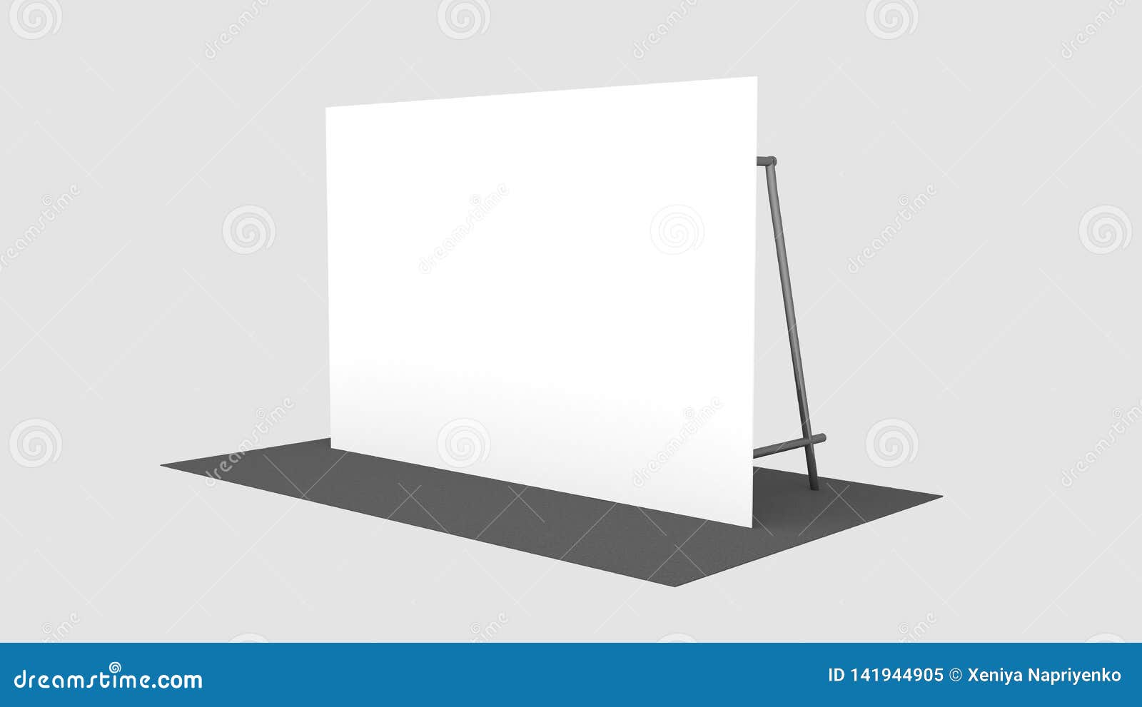 Download Backdrop, Press Banner 2x3 Meters With Black Carpit. 3d Render Template. Mockup Stock ...