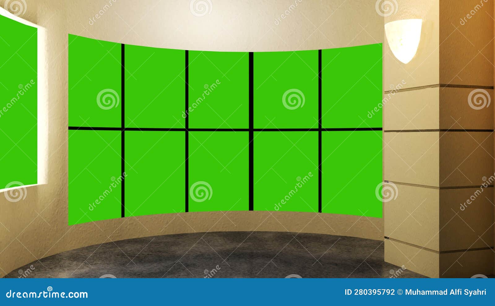 Green Screen Wall Box Background