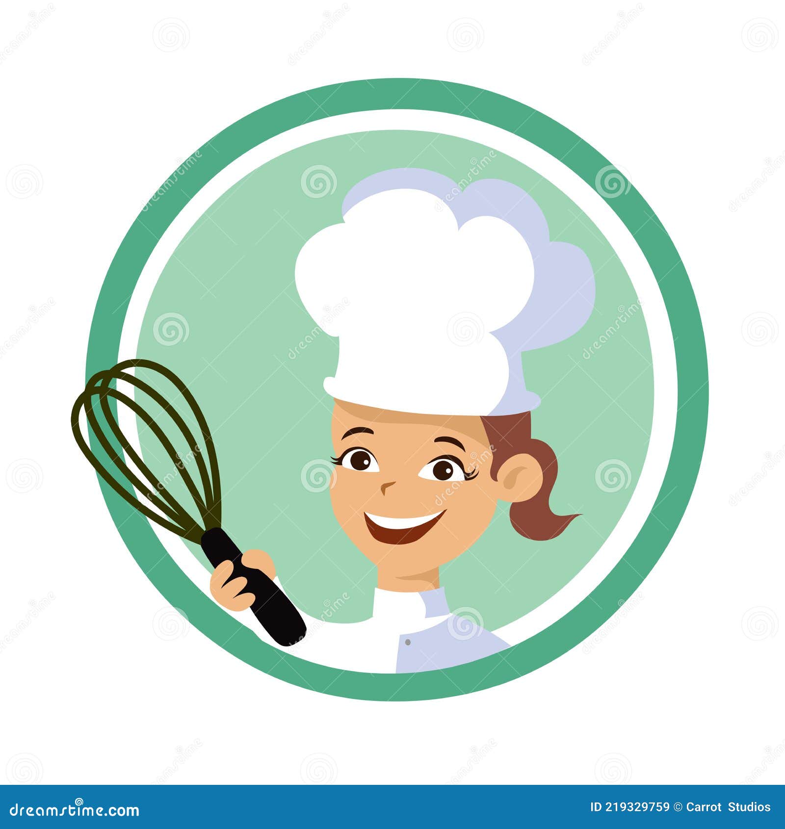 backery woman chef logo