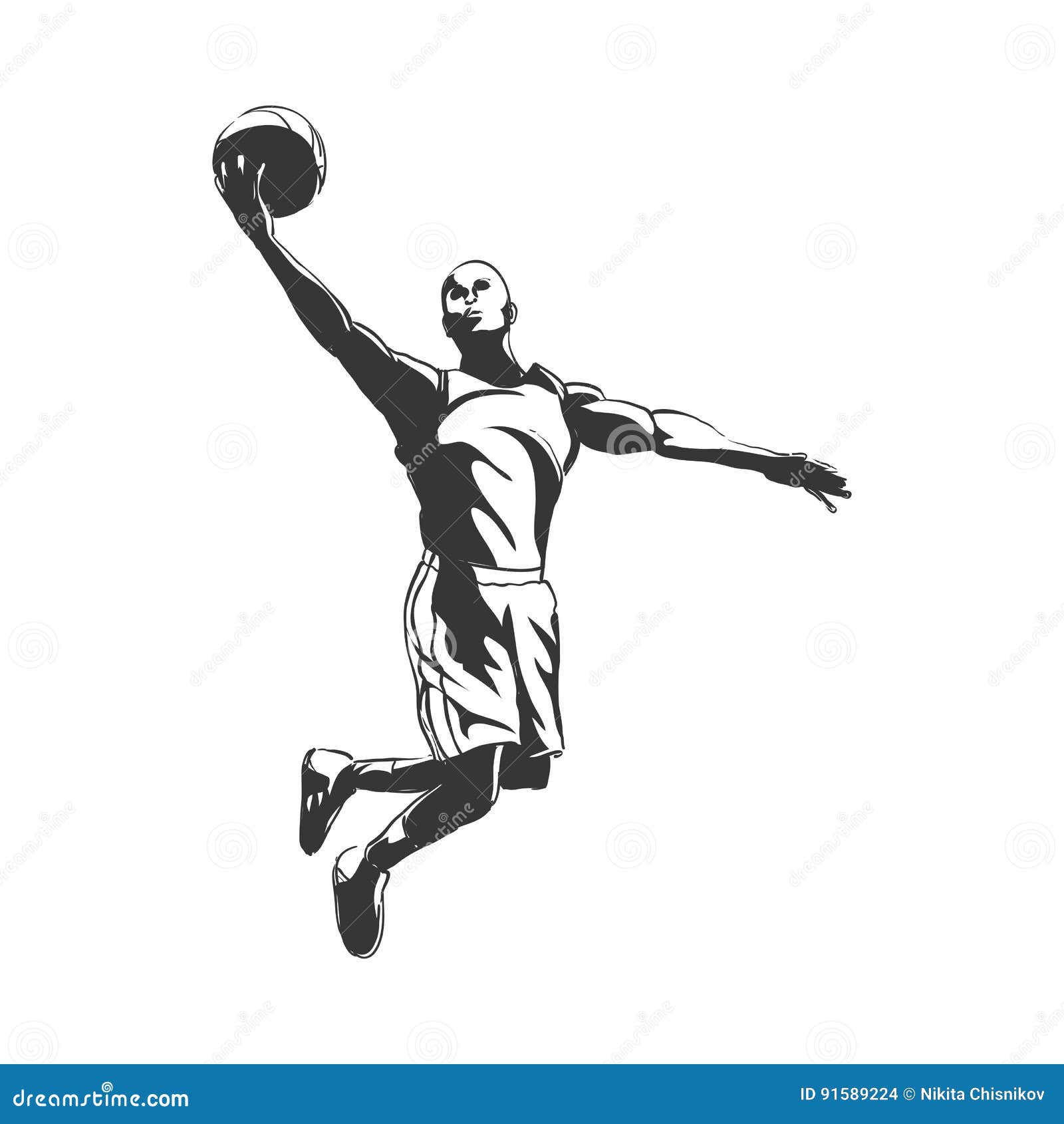 Backetball silhouette stock vector. Illustration of sports - 91589224