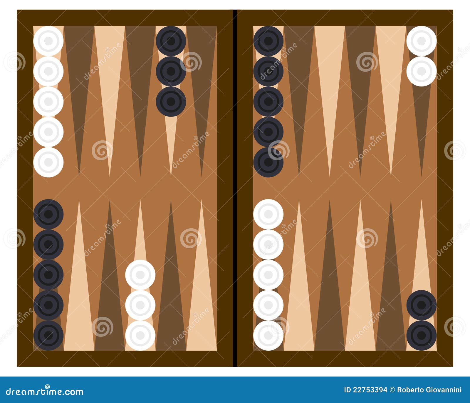 Backgammon Board Game stock vector. Image of competition ...