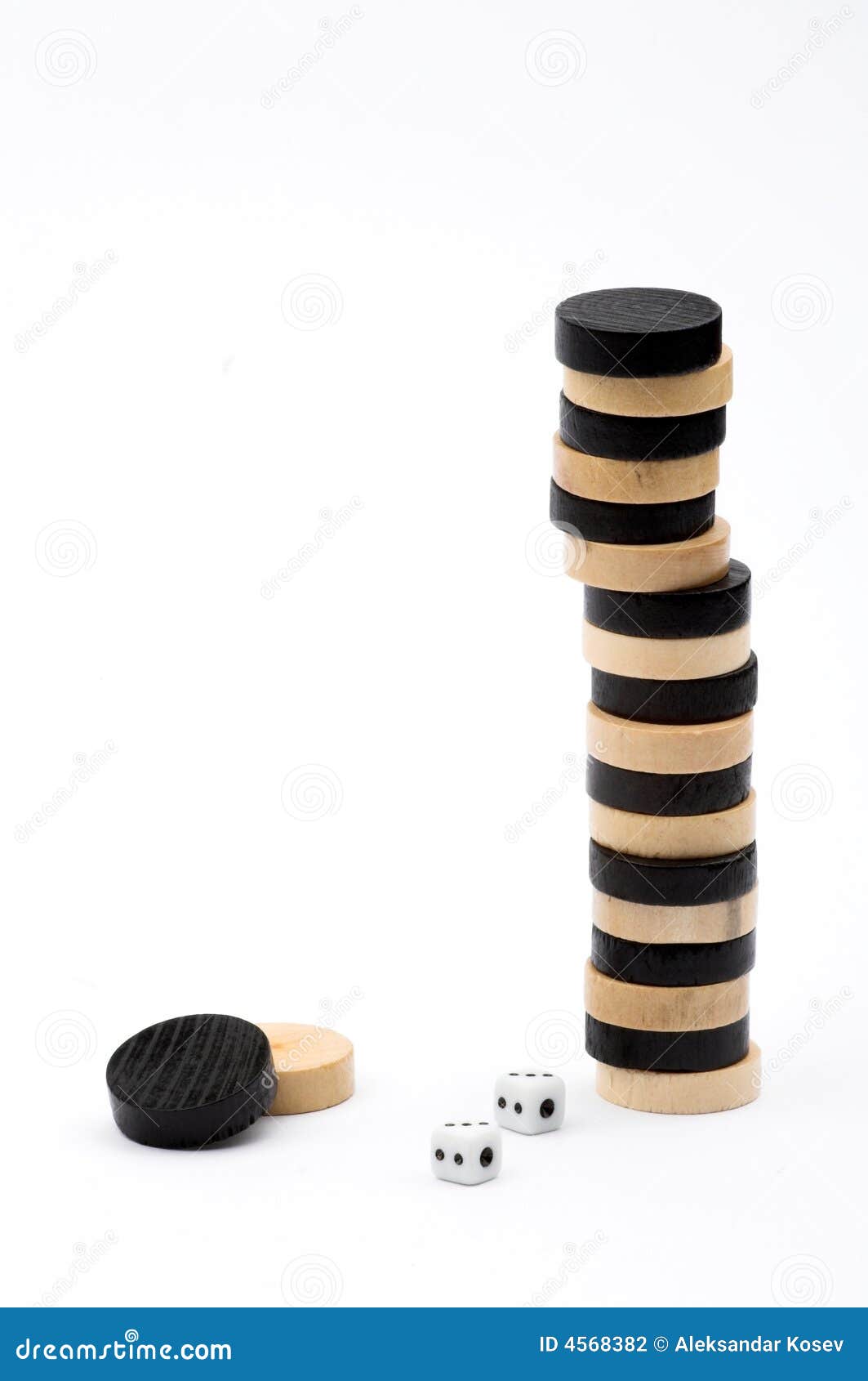 Backgammon chips and dices stock photo. Image of recreation 4568382