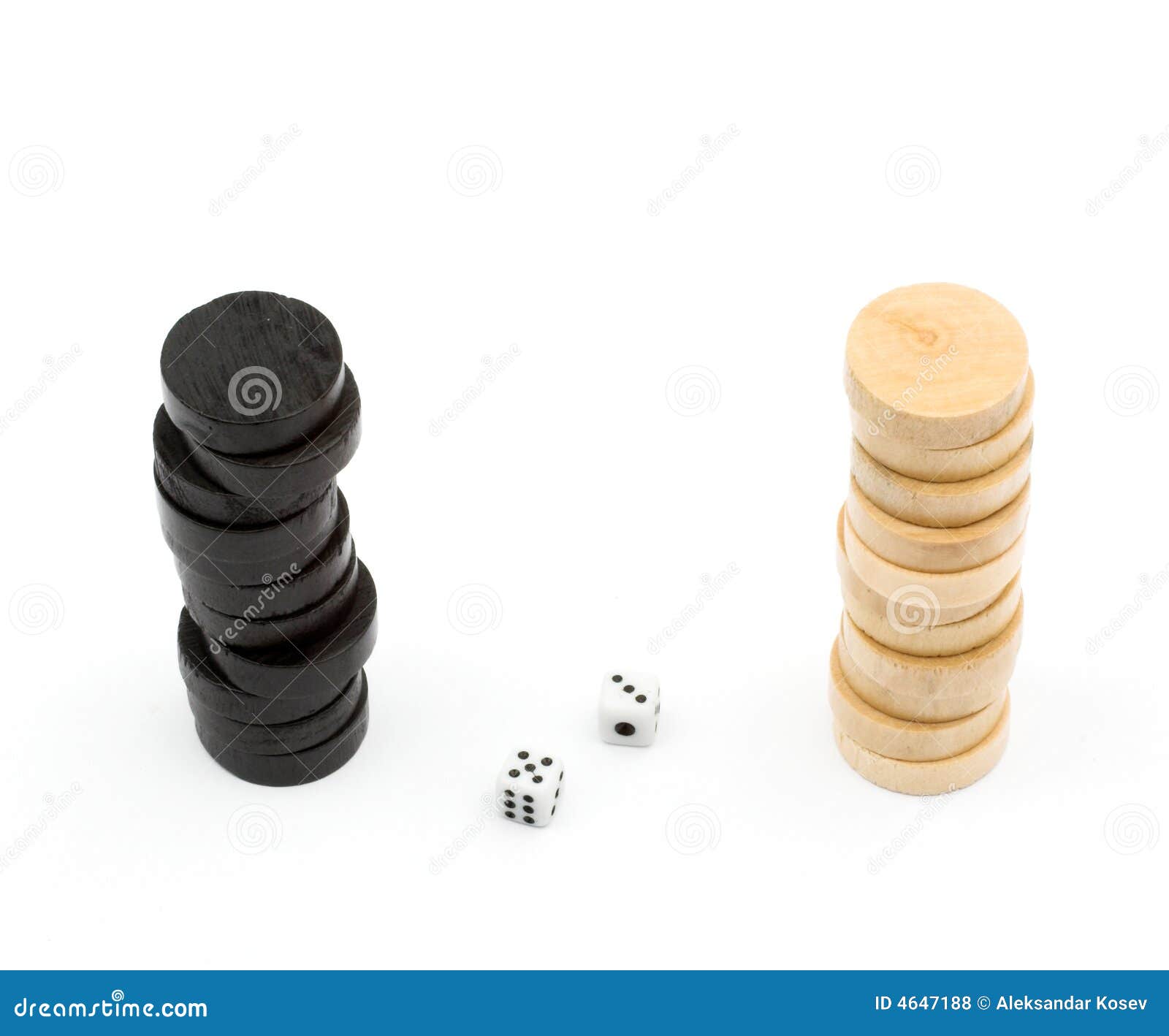 Backgammon chips and dices stock photo. Image of relax 4647188