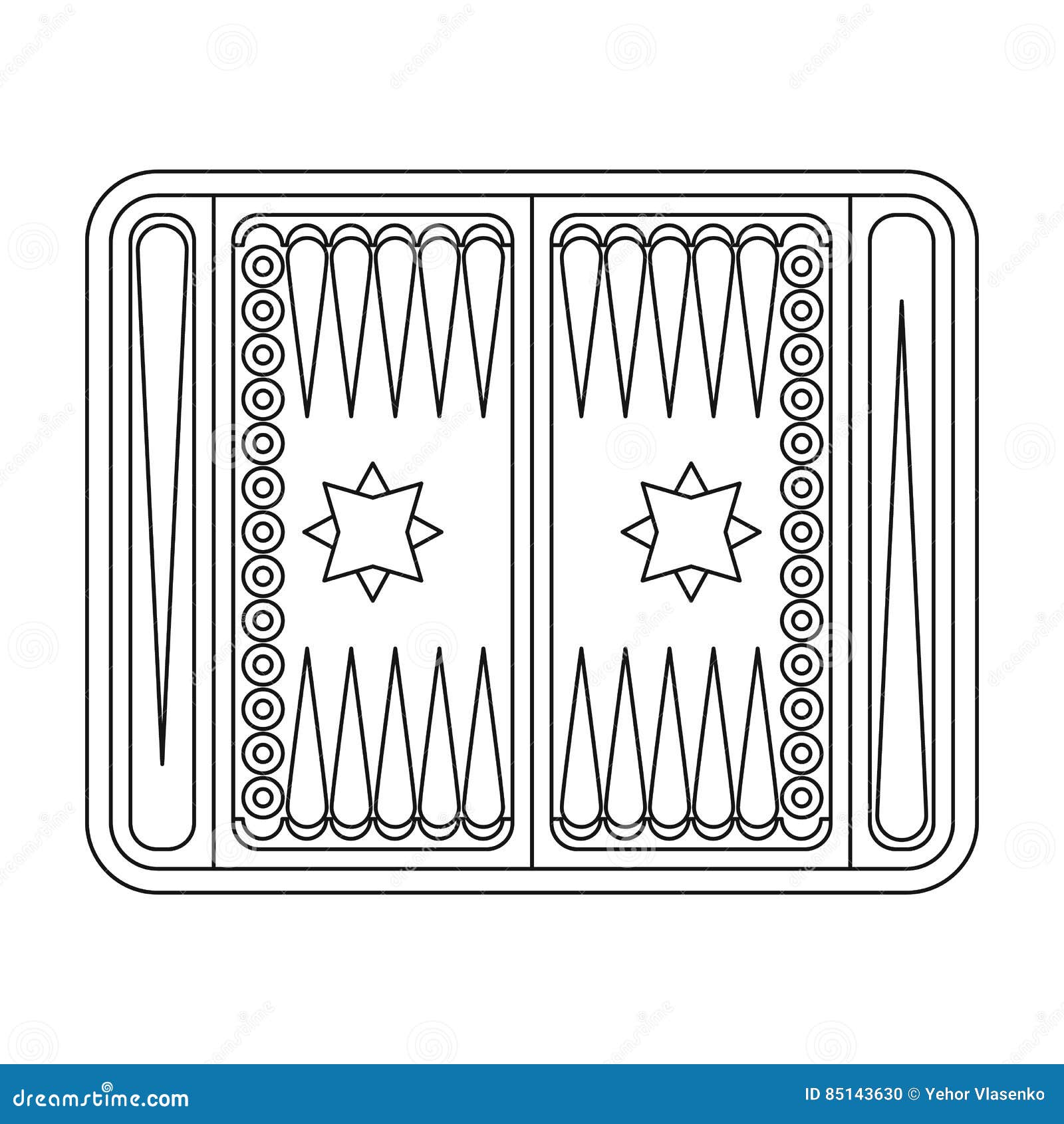 Download Backgammon Icon In Outline Style Isolated On White Background. Board Games Symbol Stock Vector ...