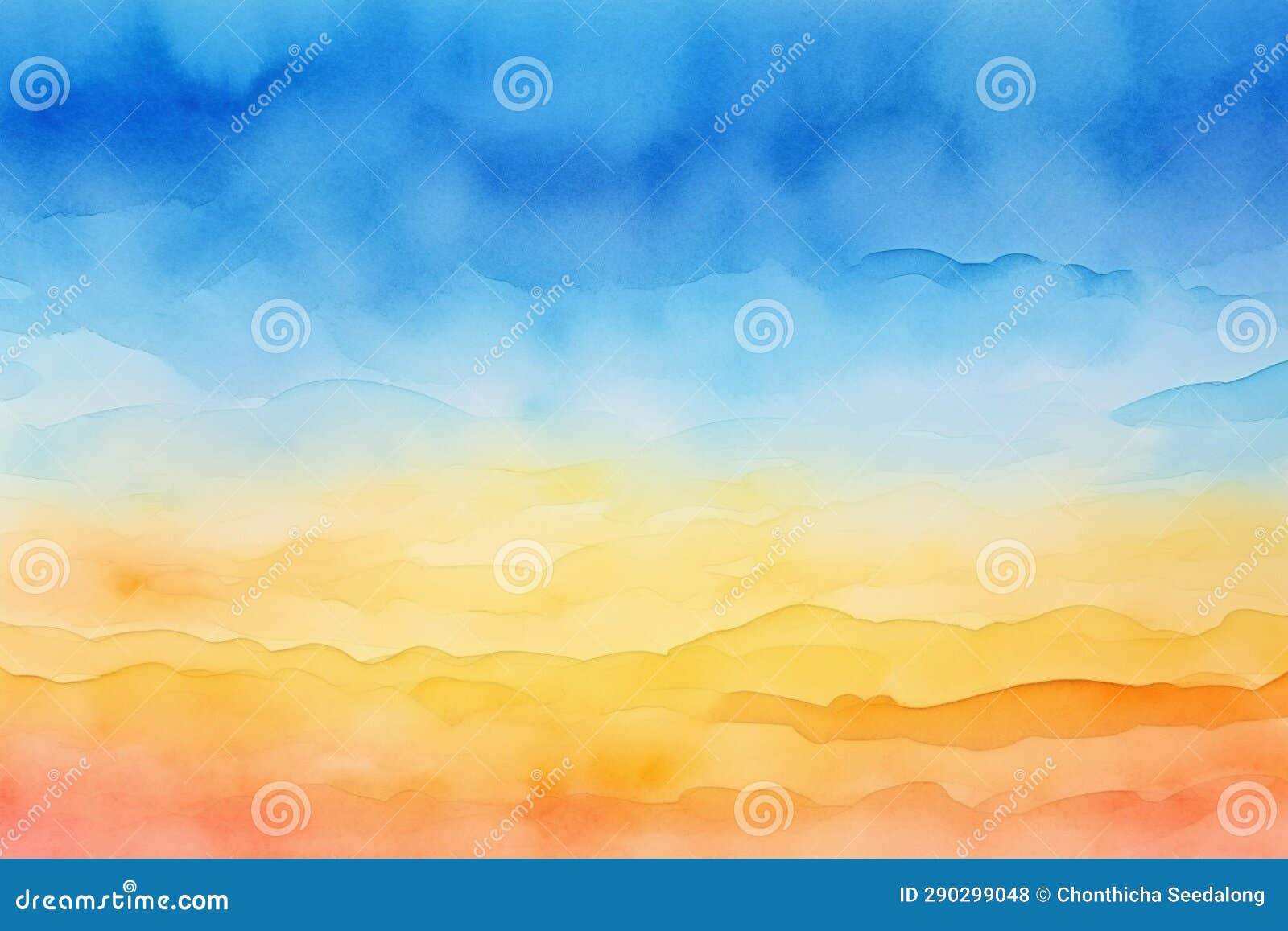Abstract Orange and Blue Watercolor Background Stock Photo Image of