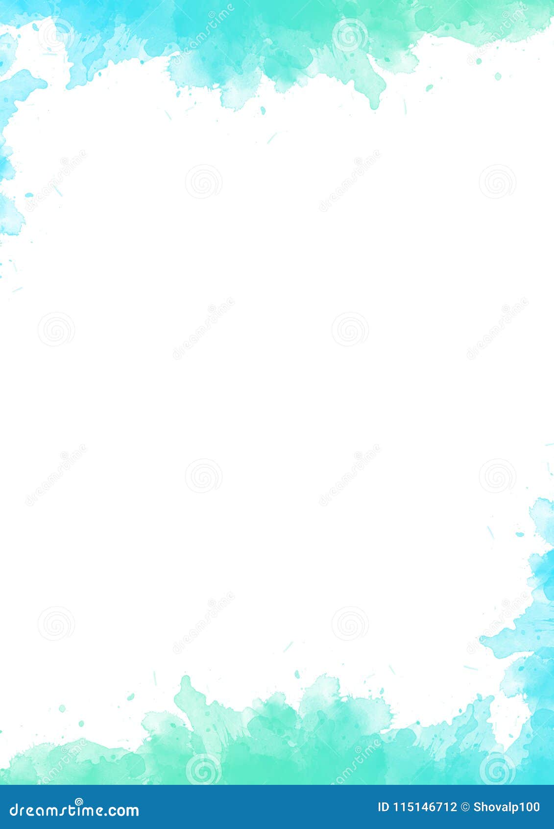 A4 Background - Abstract Blue-green Watercolor Stock Illustration -  Illustration of blot, water: 115146712