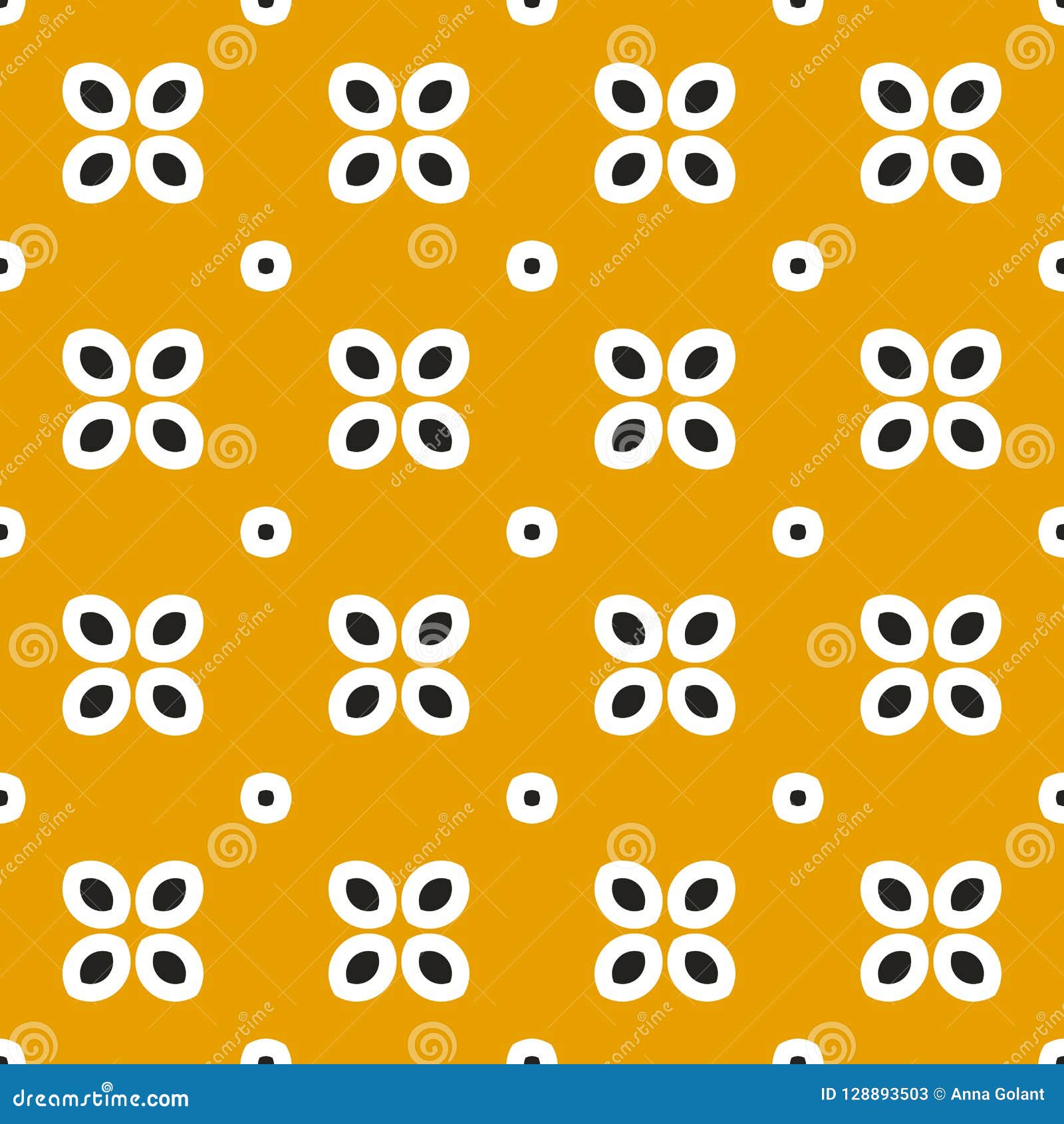 Background with Abstract Flower. Seamless Floral Pattern Stock