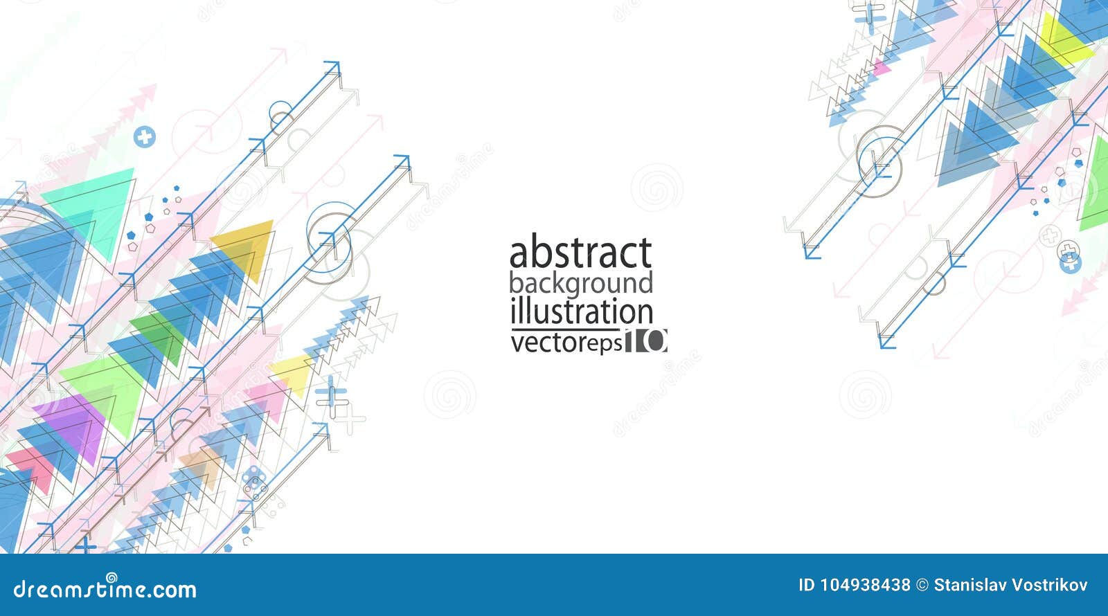 background abstract geometric multicolored of arrows bands laps ovals crosses and lines 