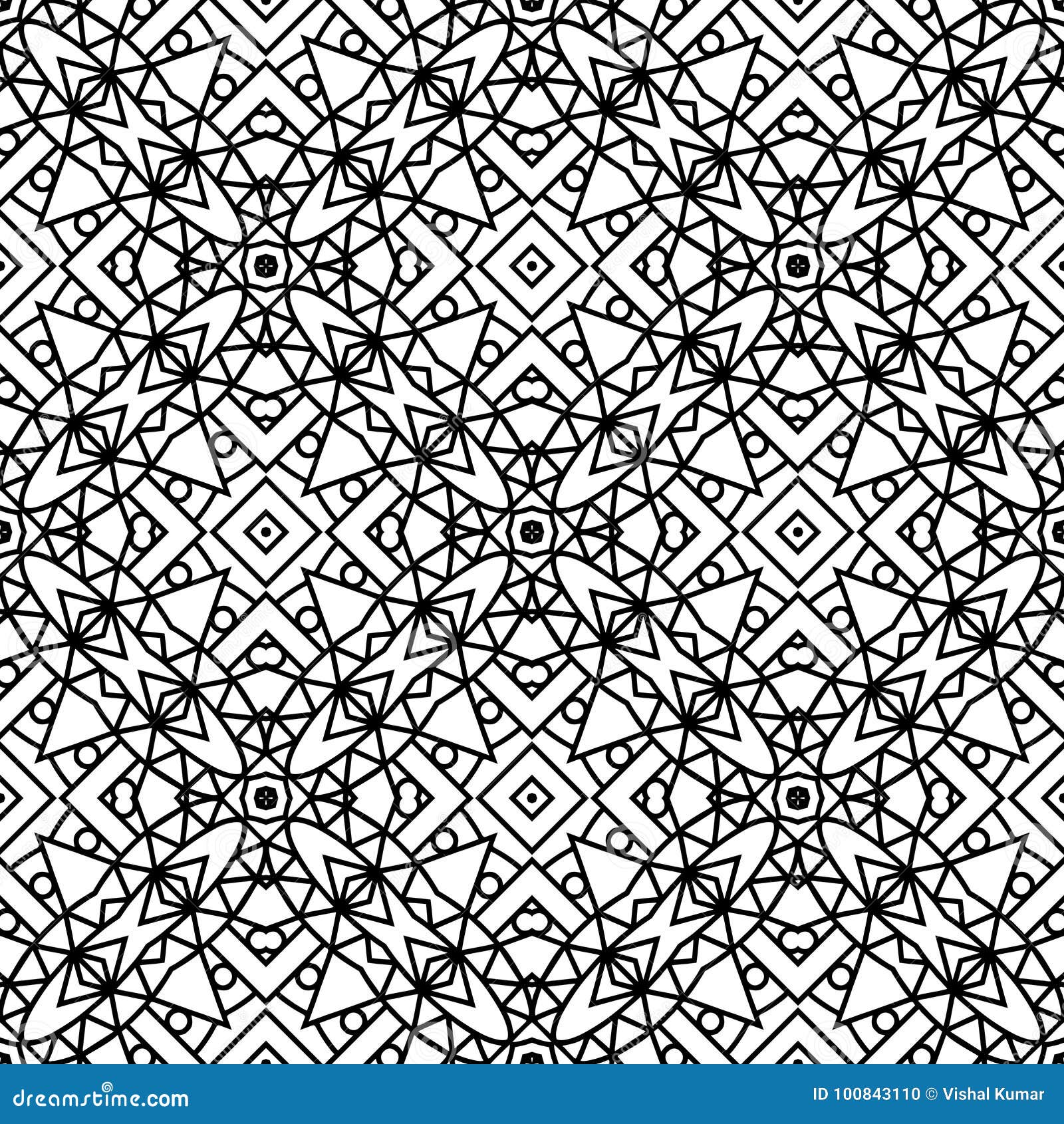 Background, Abstract Geometric Seamless Pattern, Vector Stock Vector ...