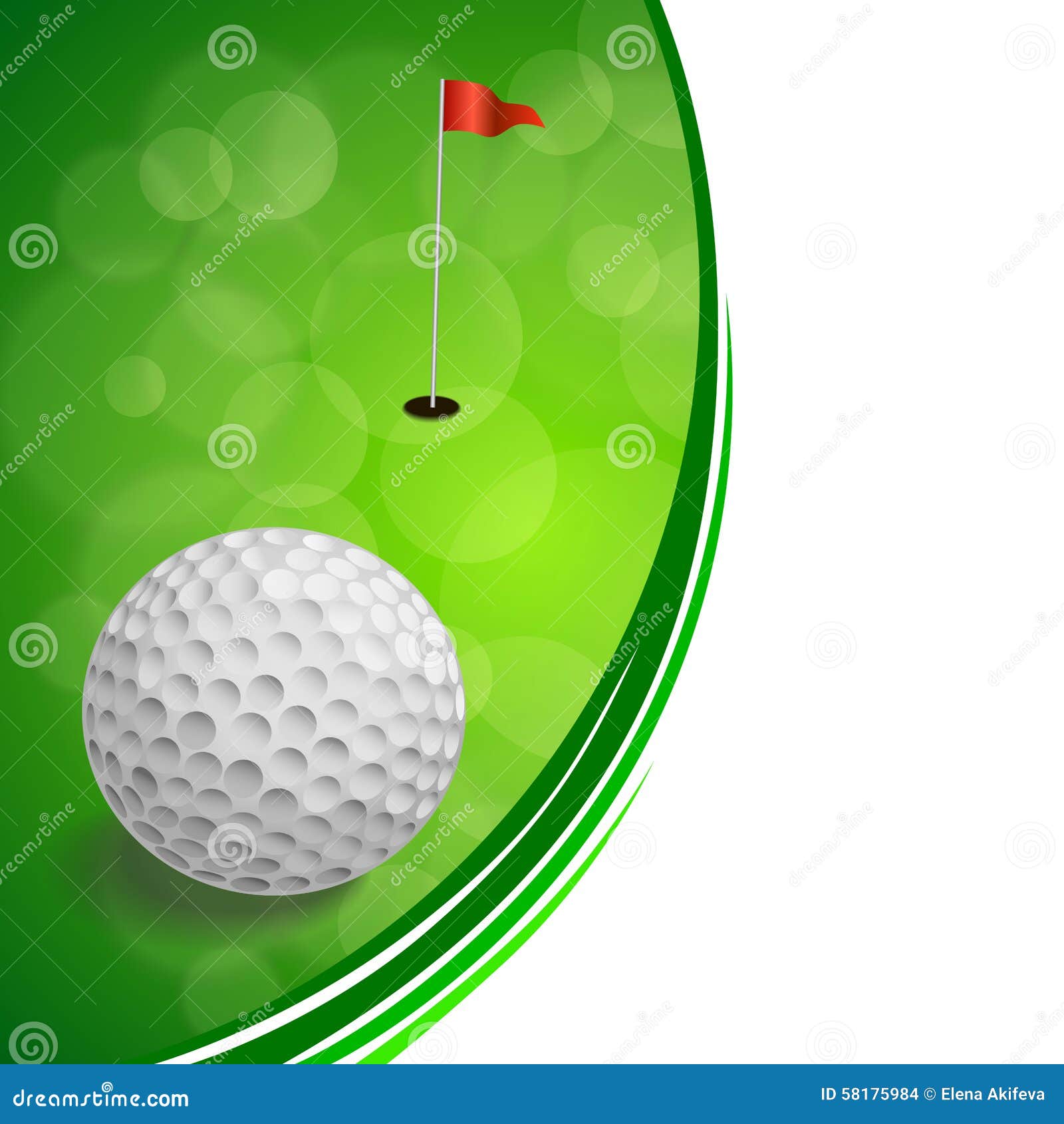 Background Abstract Golf Sport Green Red Flag White Ball Frame ...