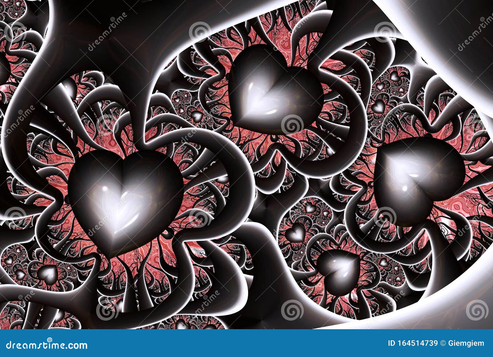 Background Abstract Illustration for Design, the Black Heart Was Imprisoned  by Chains and Vines, Broken Heart Concept Stock Illustration - Illustration  of decorative, geometric: 164514739