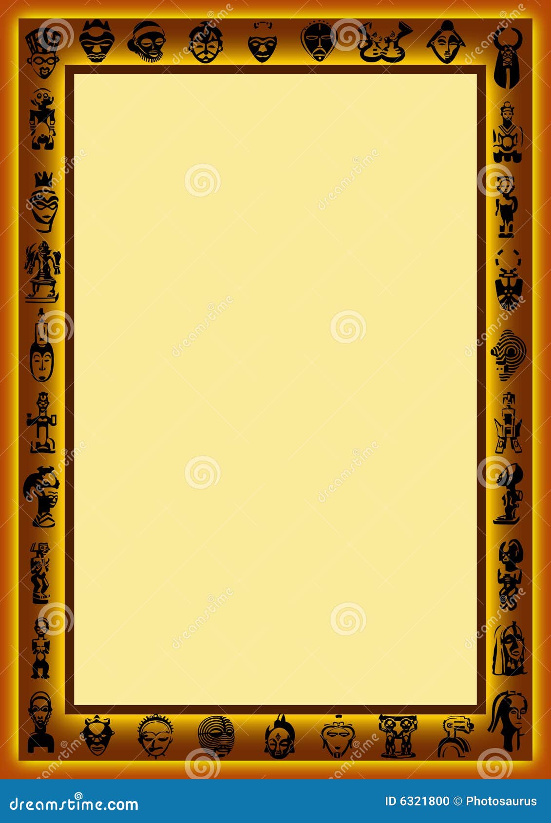 african borders and frames