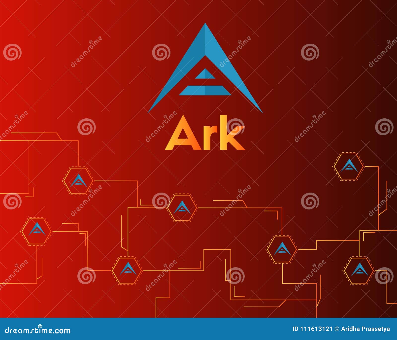 Background Of Ark Cryptocurrency Circuit Concept Stock Vector - Illustration of blockchain ...