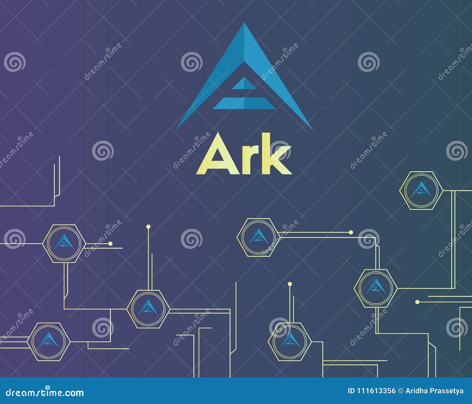 Background Of Ark Cryptocurrency Circuit Theme Stock Vector - Illustration of background ...