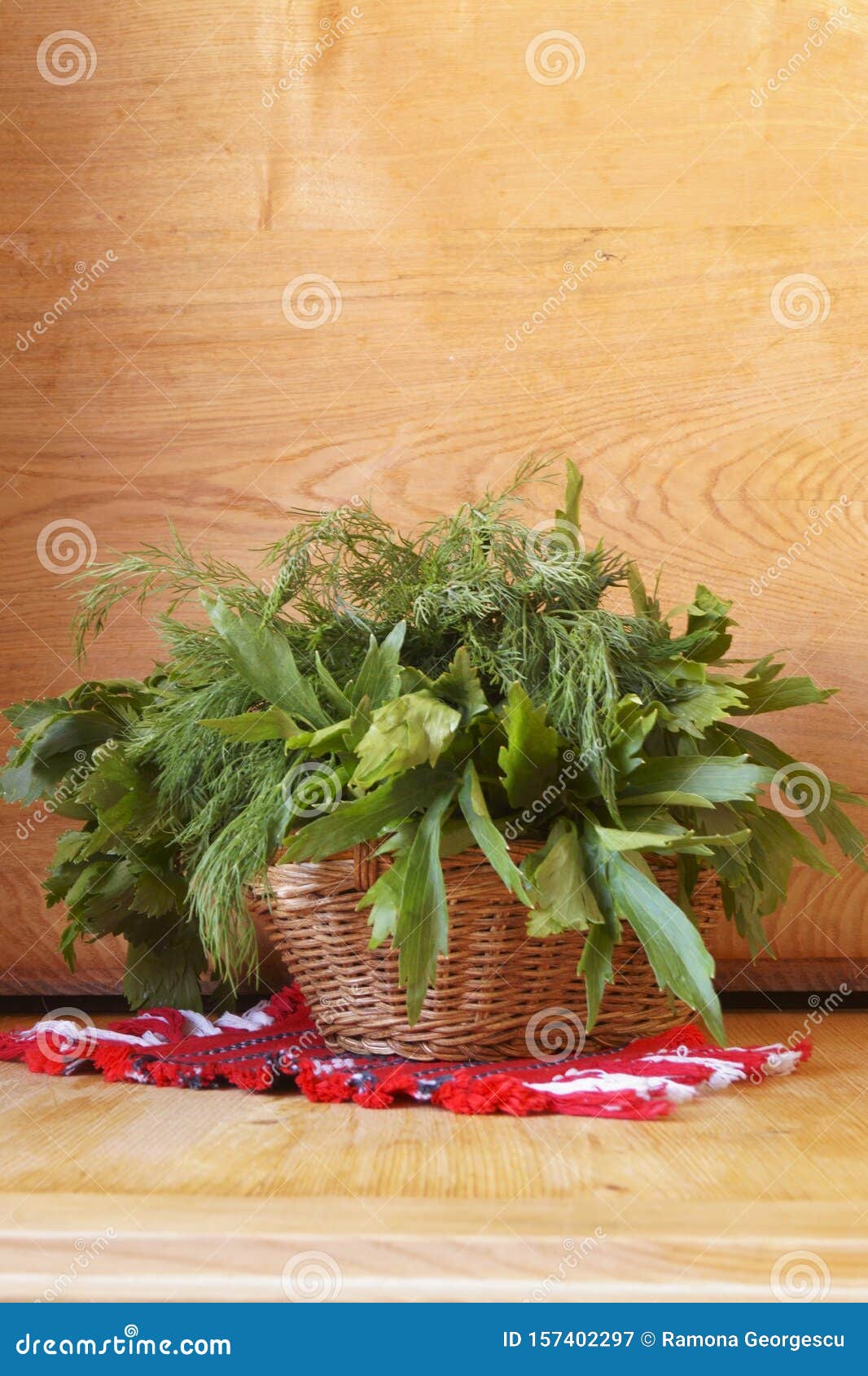 Background with Aromatic Herbs Put To Dry Stock Image - Image of green ...