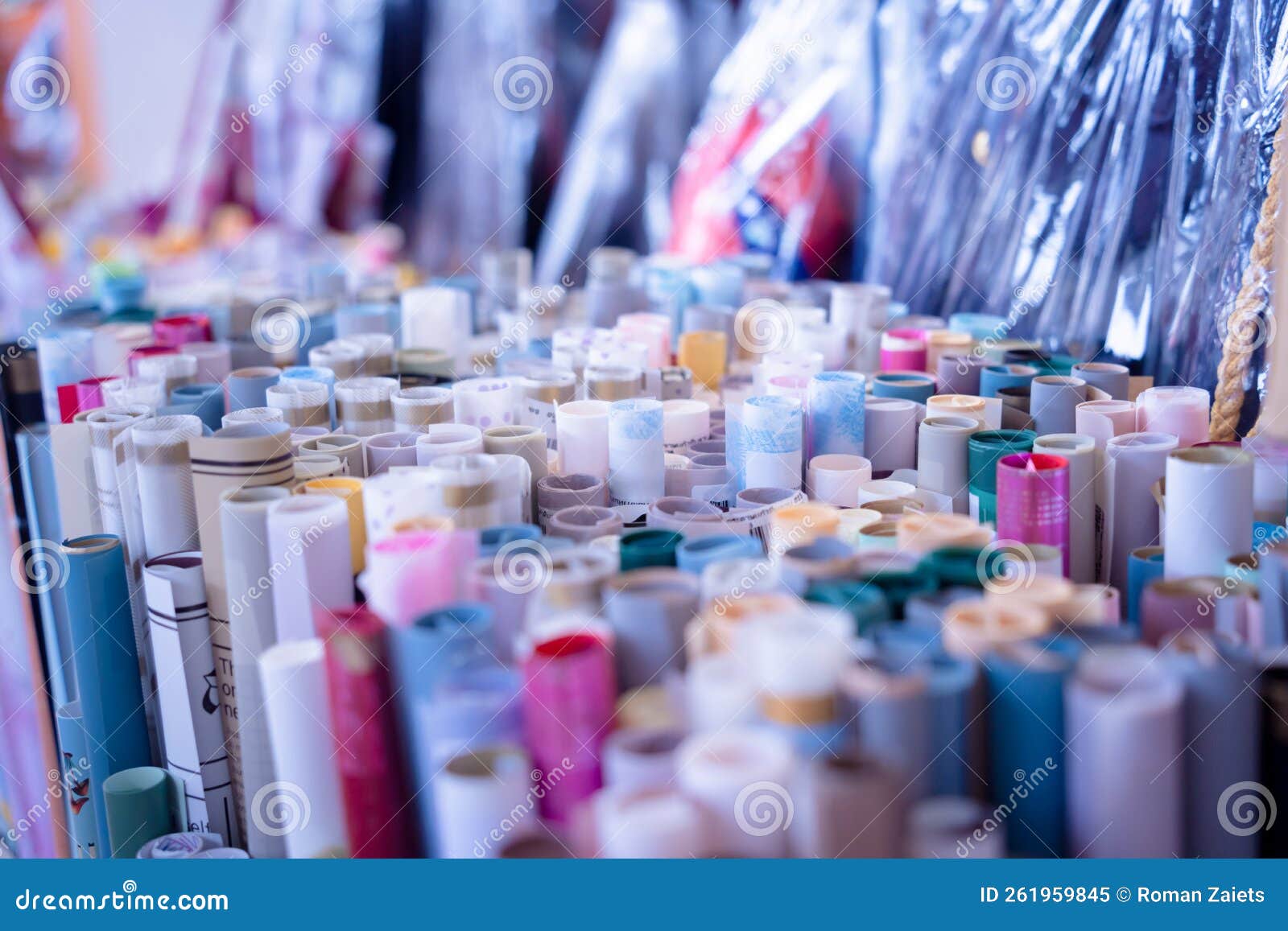 Background of Assorted Colored Wrapping Paper Set Stock Image Image