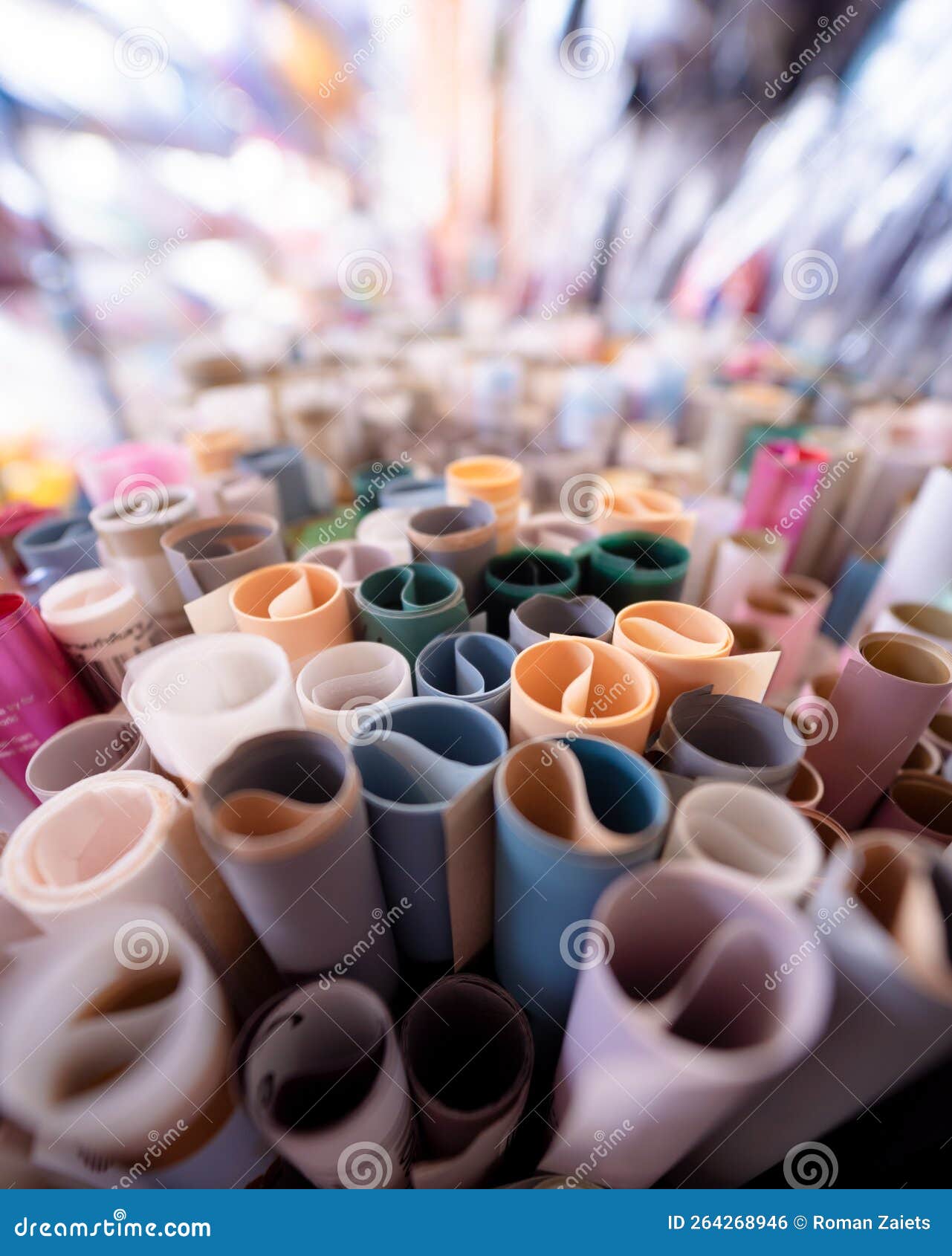 Background of Assorted Colored Wrapping Paper Set Stock Photo Image