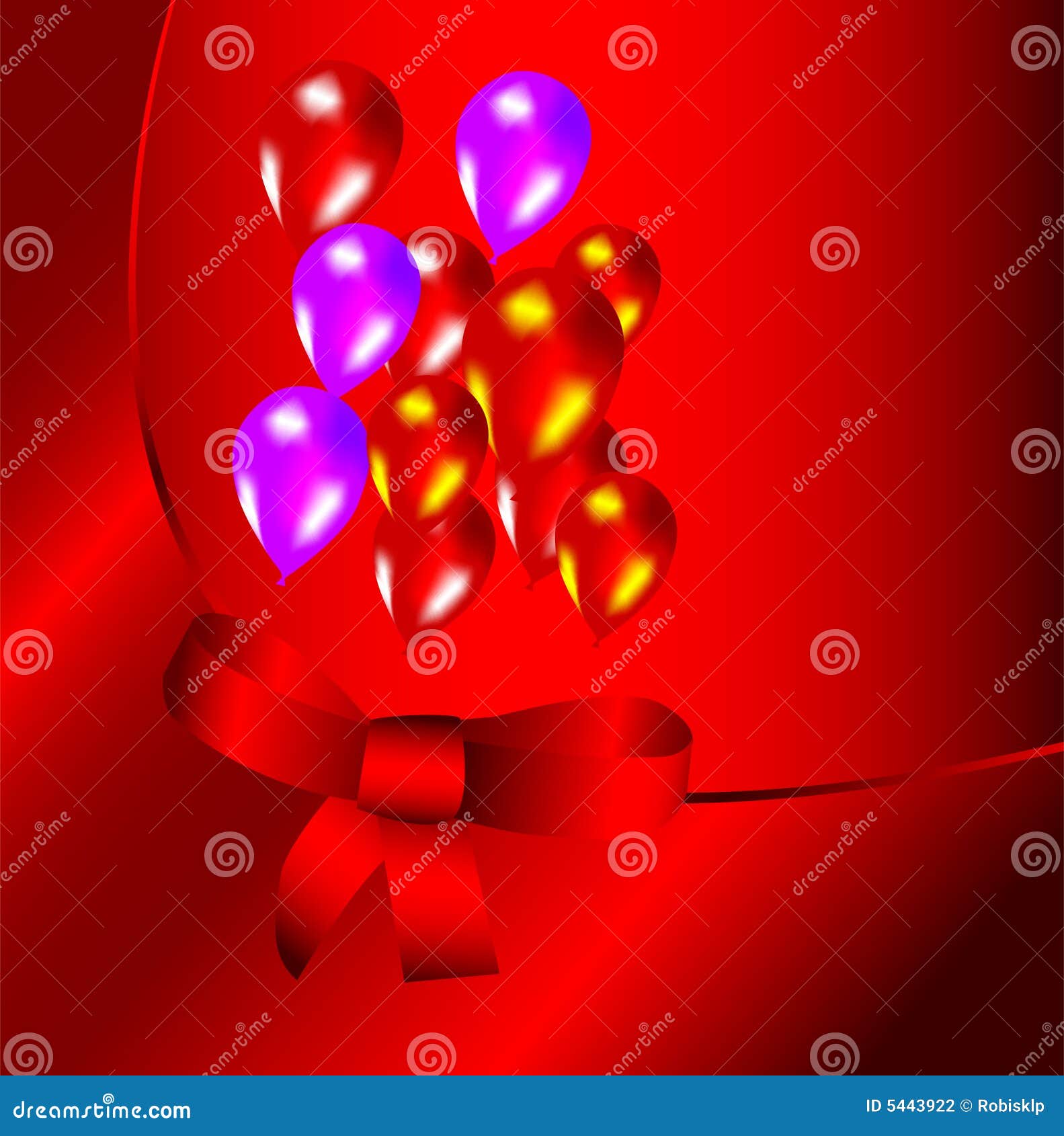 Background with balloons stock vector. Illustration of elegance - 5443922