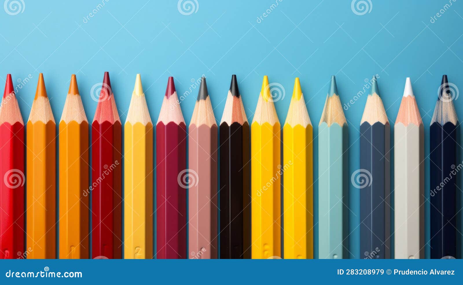 Banner of colored pencils stock illustration. Illustration of banner